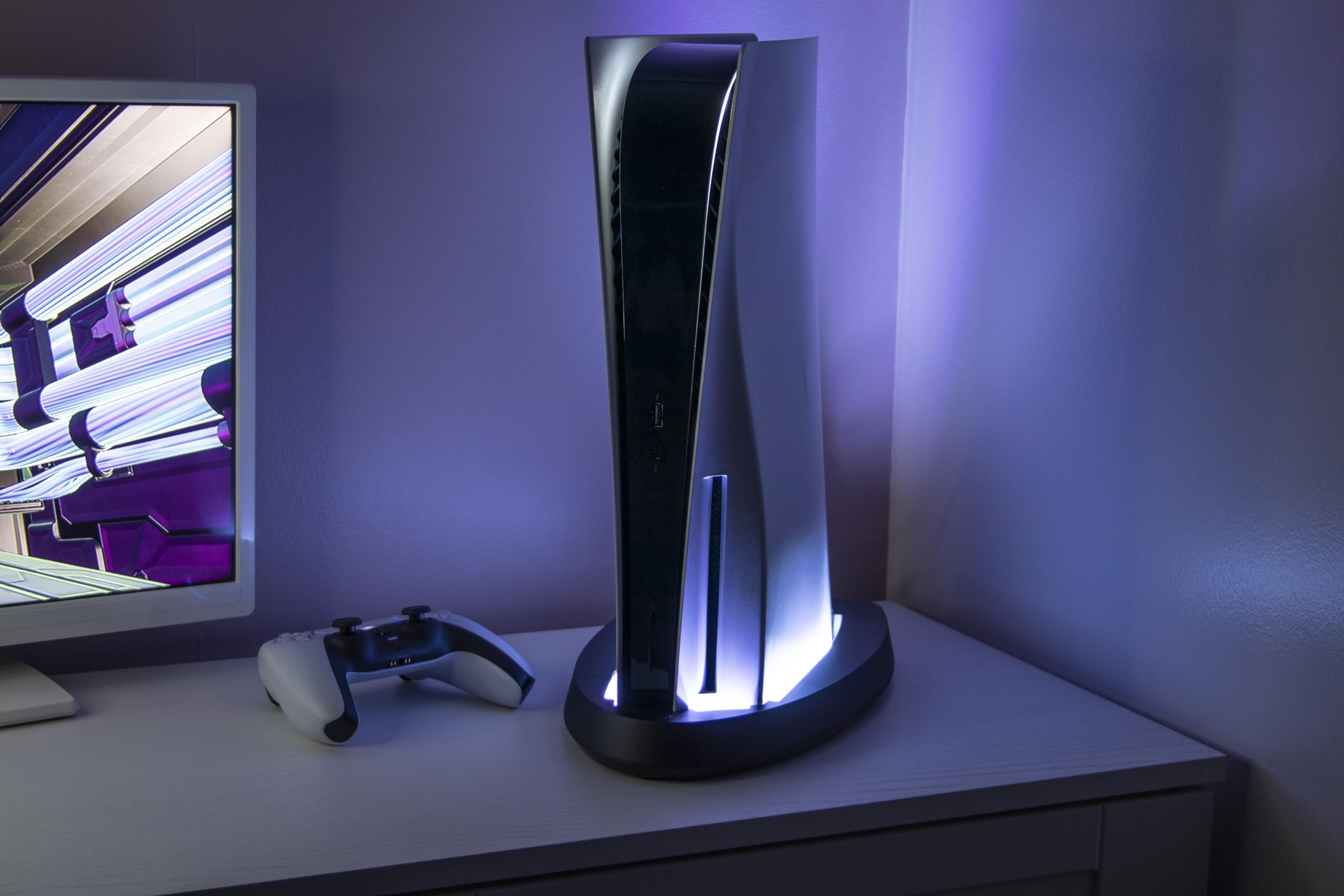 Venom Multi-Colour LED Light-up Console Stand for PS5 - Model VS5005 7