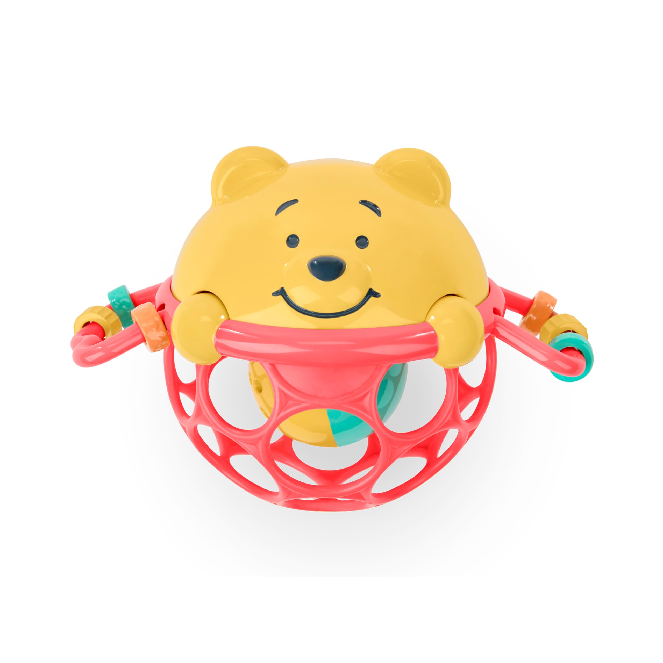 Bright Starts Disney Baby Winnie The Pooh Jingle & Shake Rattle Toy | 0-6 Months+ | BPA Free