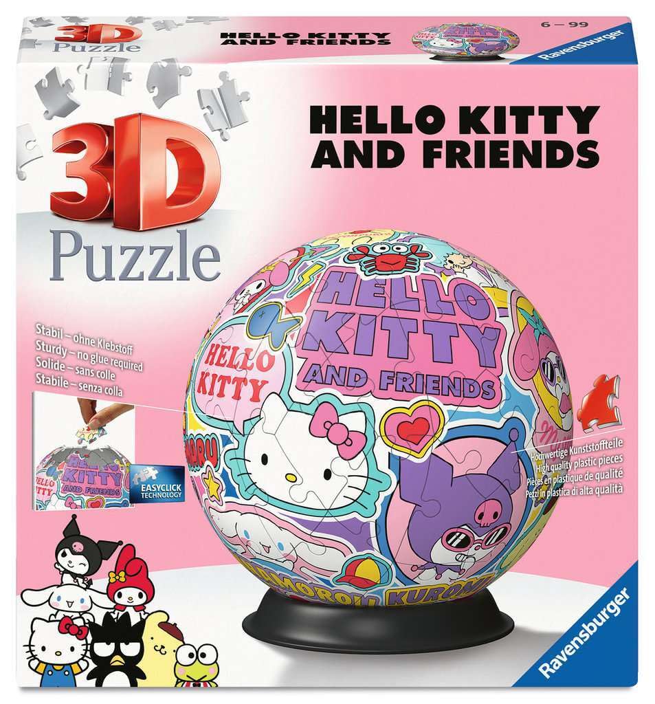 Ravensburger Hello Kitty 3D Jigsaw Puzzle Ball - 72 Piece Puzzle for Kids Age 6 and Up 1