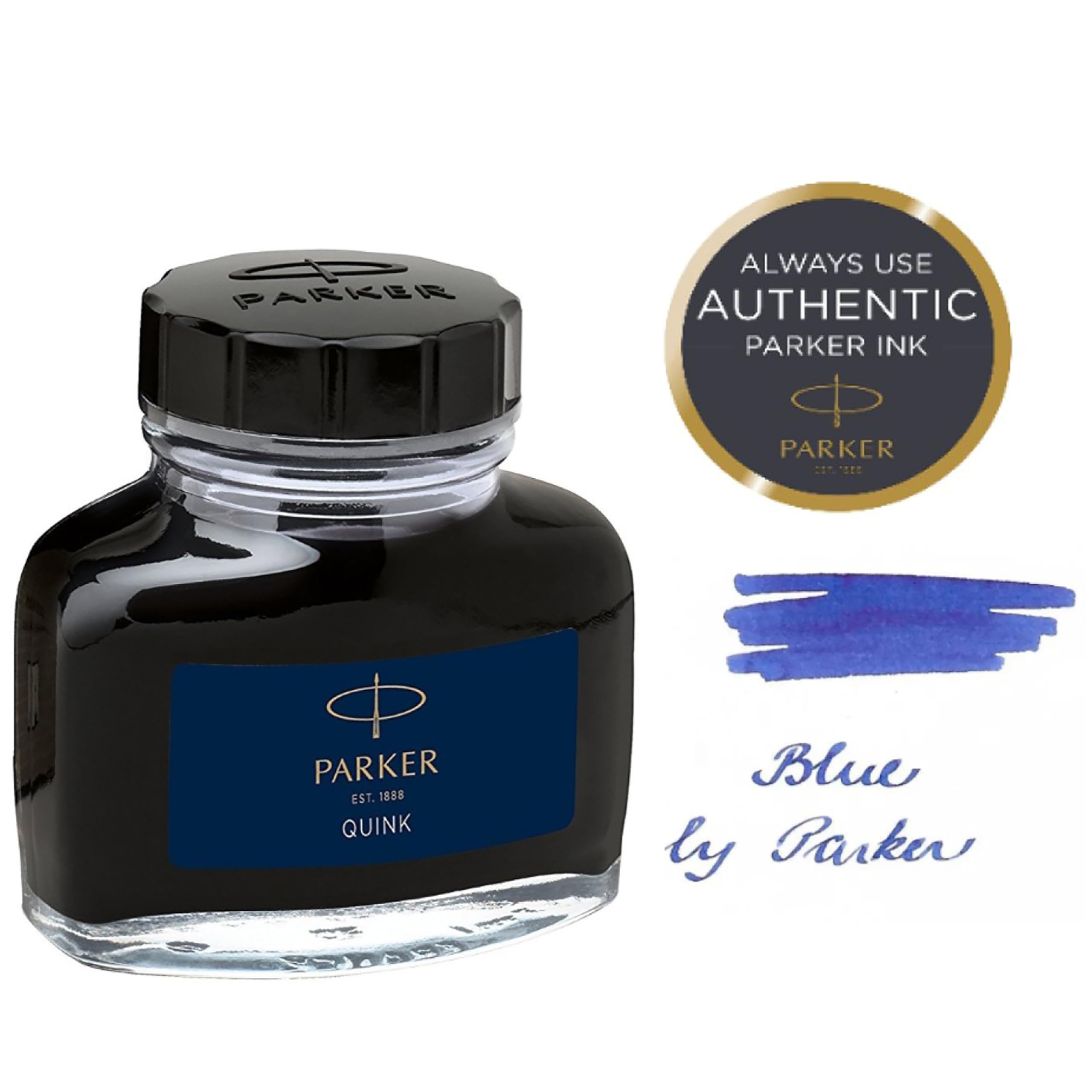 PARKER QUINK Ink Bottle - Blue Ink for Fountain Pens | 57 ml 6