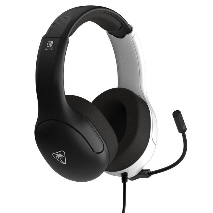 Turtle Beach Airlite Fit Black and White Wired Gaming Headset for Nintendo Switch, 40mm Speakers, Flip-to-Mute Mic
