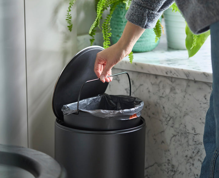 Joseph Joseph Eco IW9 Recycled Bin Liners, 80-Pack, 10L, Grey, Extra Strong with Tie Tape Drawstring