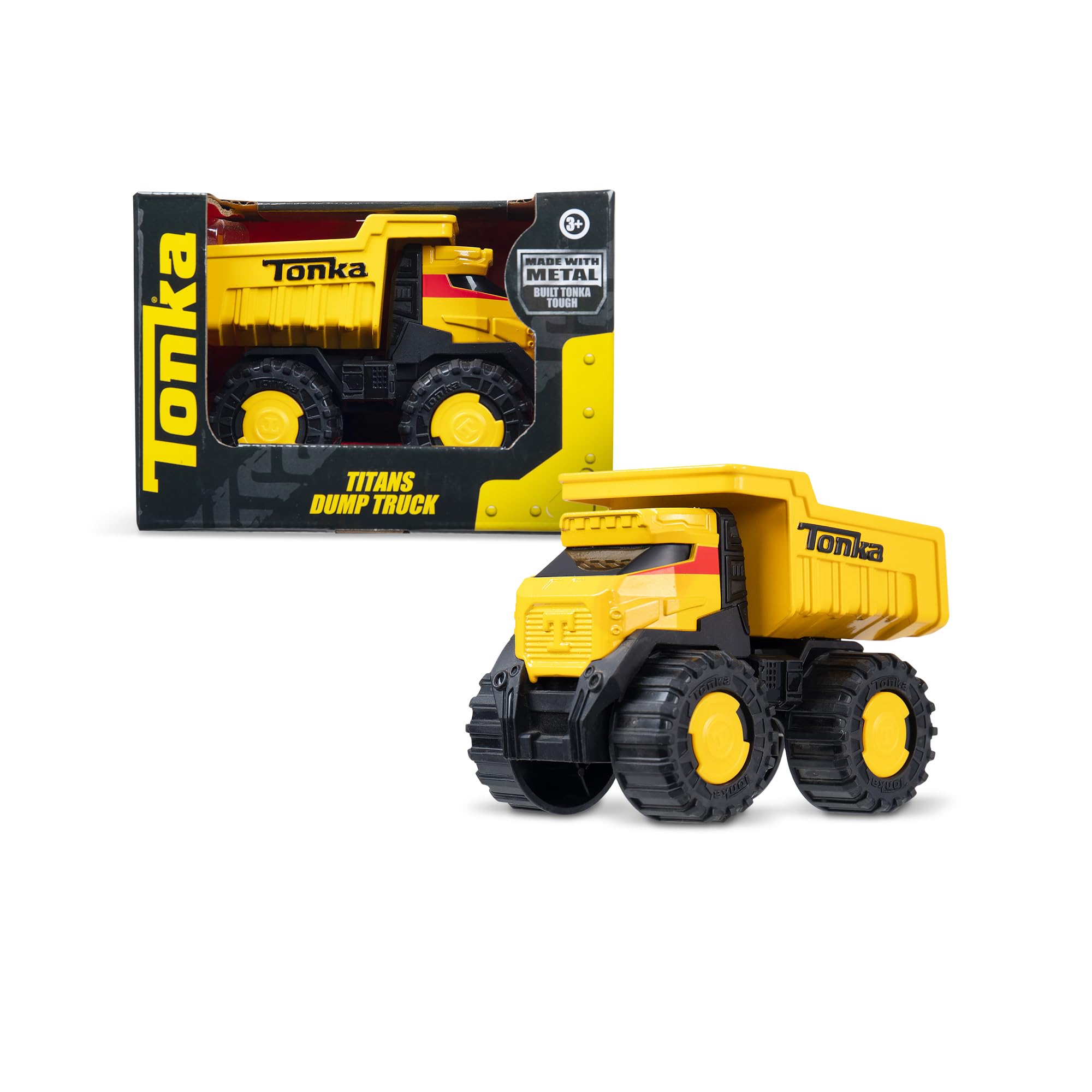 Basic Fun Tonka Steel Classics Titans Dump Truck - Stamped Steel Construction | Large Size | Ages 3+