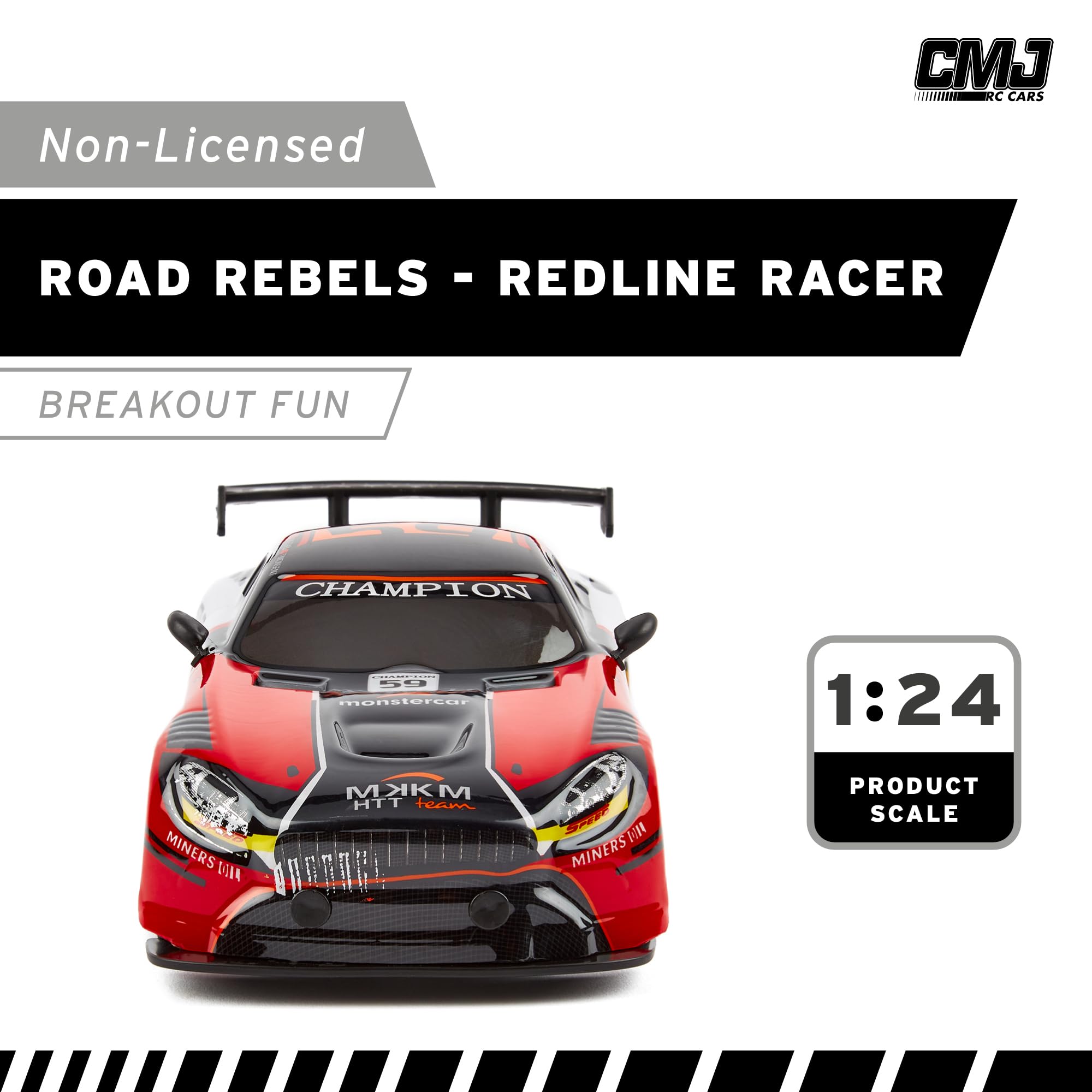 Road Rebel Redline Racer - 1:24 Scale RC Car with 2.4GHz Remote Control 14