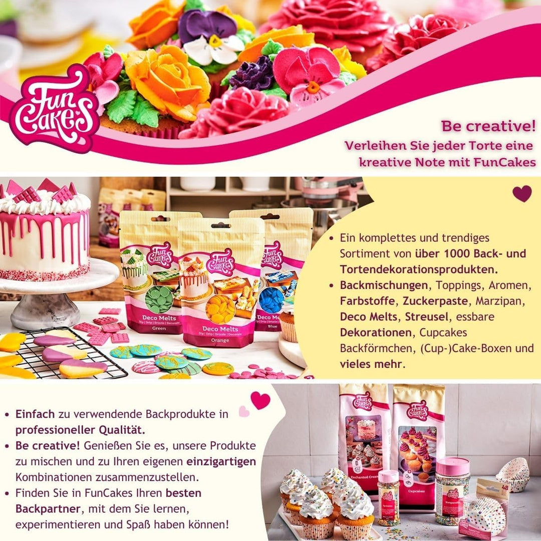 FunCakes - Forest Green Sugar Paste 270g, Soft & Flexible Fondant with Vanilla Flavour