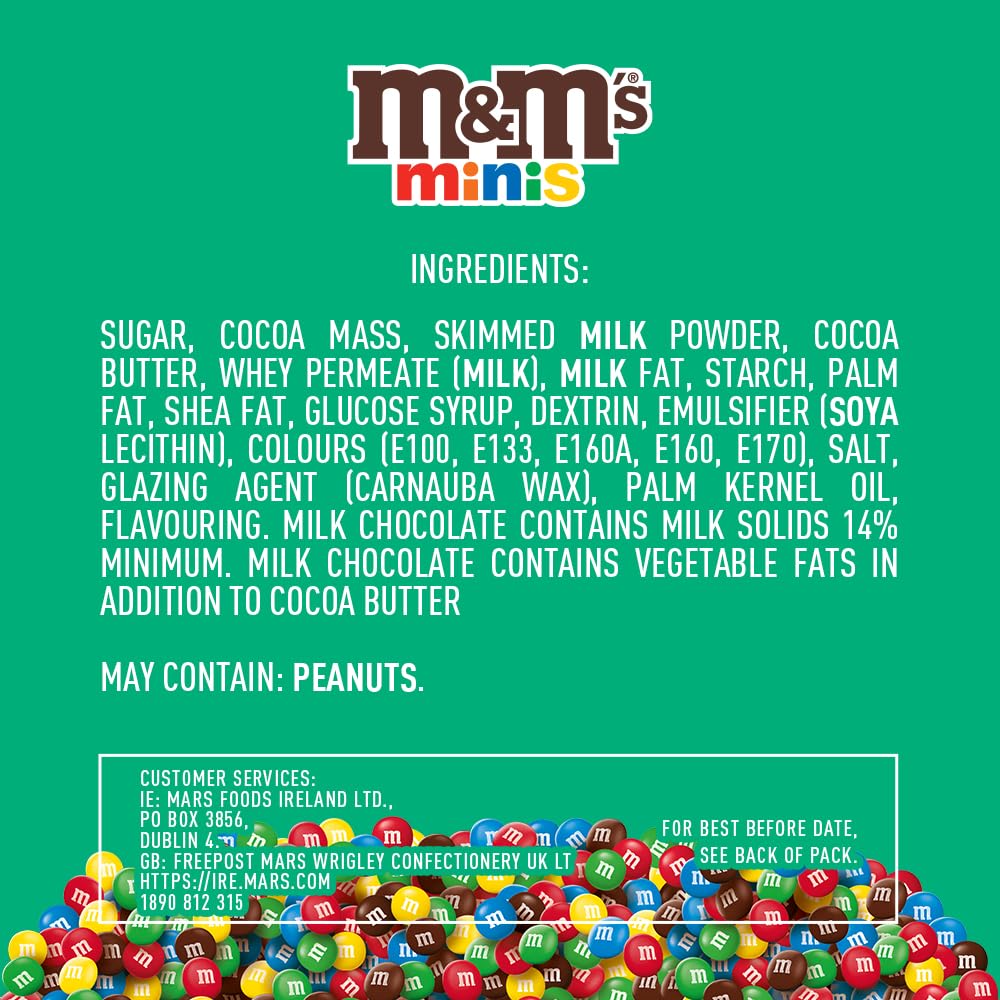 M&M'S Minis Milk Chocolate Bag, 177g - Shareable Chocolate Snack for Gifting & Treats