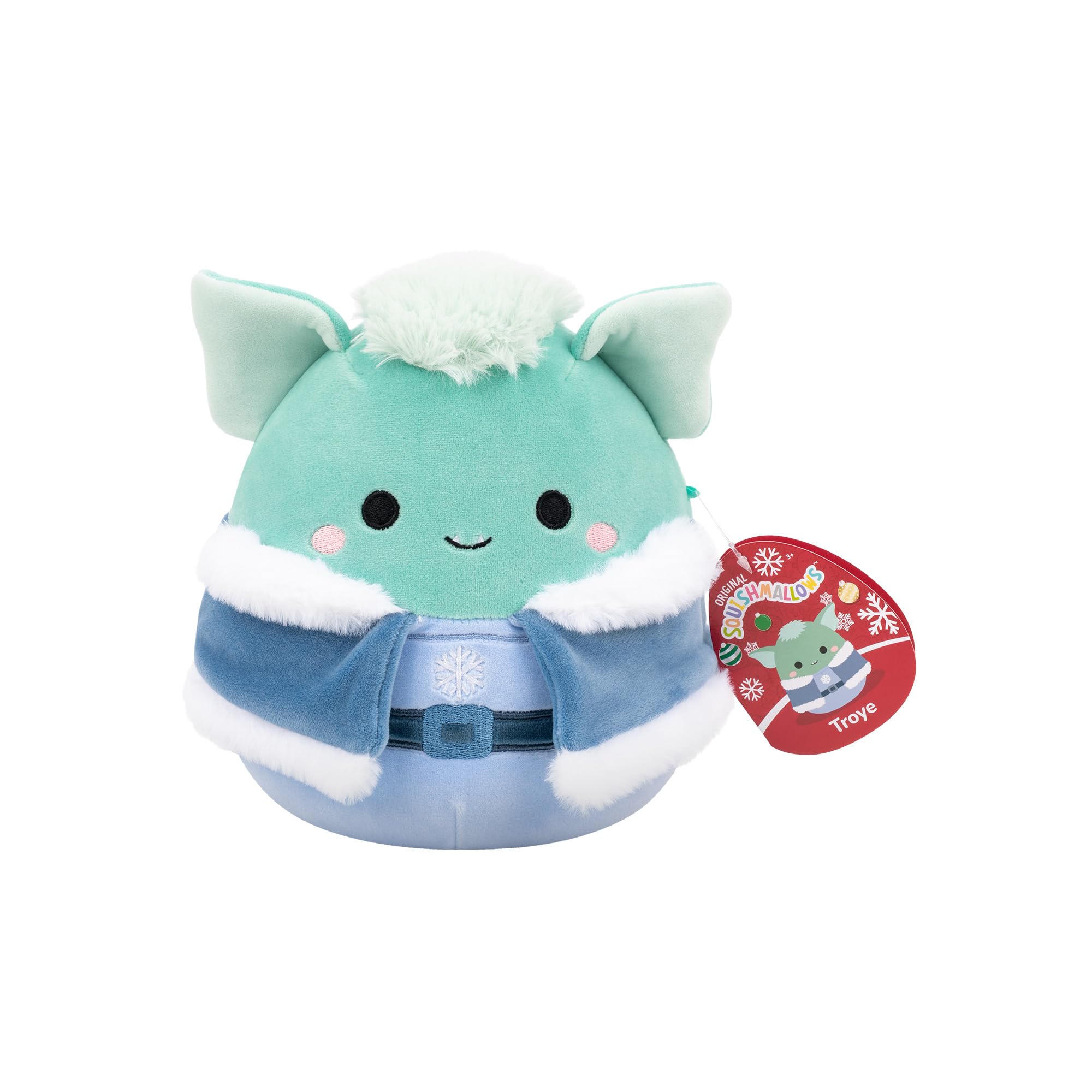 Squishmallows 7.5-Inch Troye the Teal Troll in Winter Outfit Plush - Ages 3+ 9
