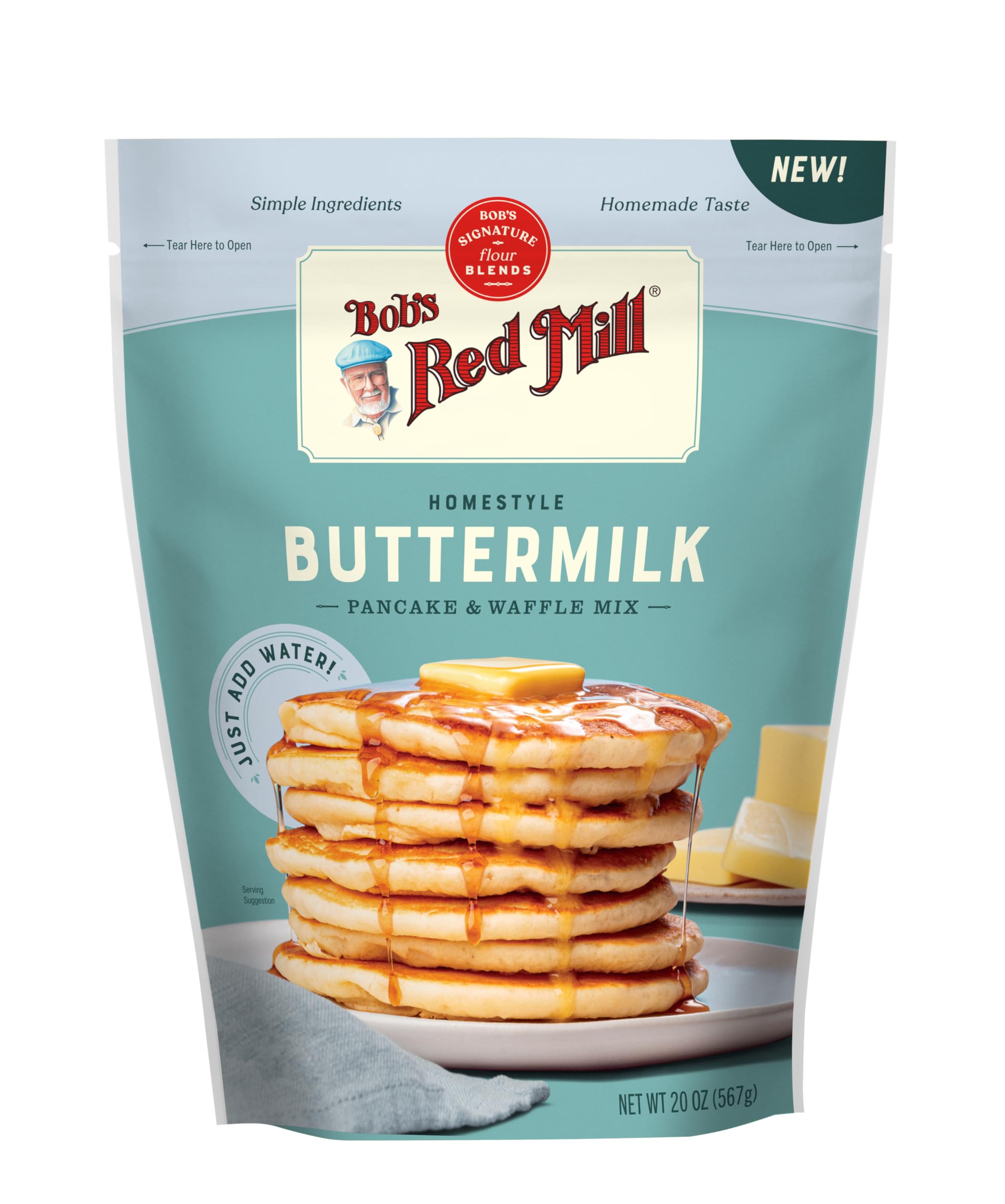 Bob's Red Mill Signature Buttermilk Pancake Mix - Fluffy Pancakes & Crisp Waffles | 567g