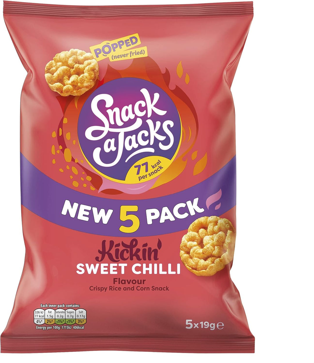 Snack a Jacks Crispy Sweet Chilli 5 X 19g