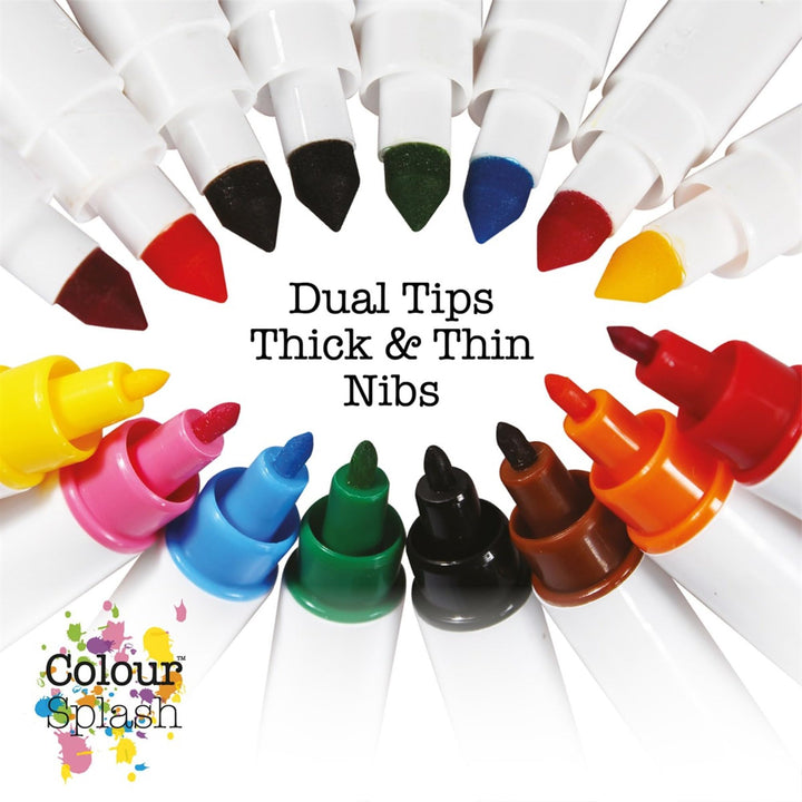 Colour Splash Edible Food Colouring Pens - Dual Tip Icing Pens for Cake Decorating