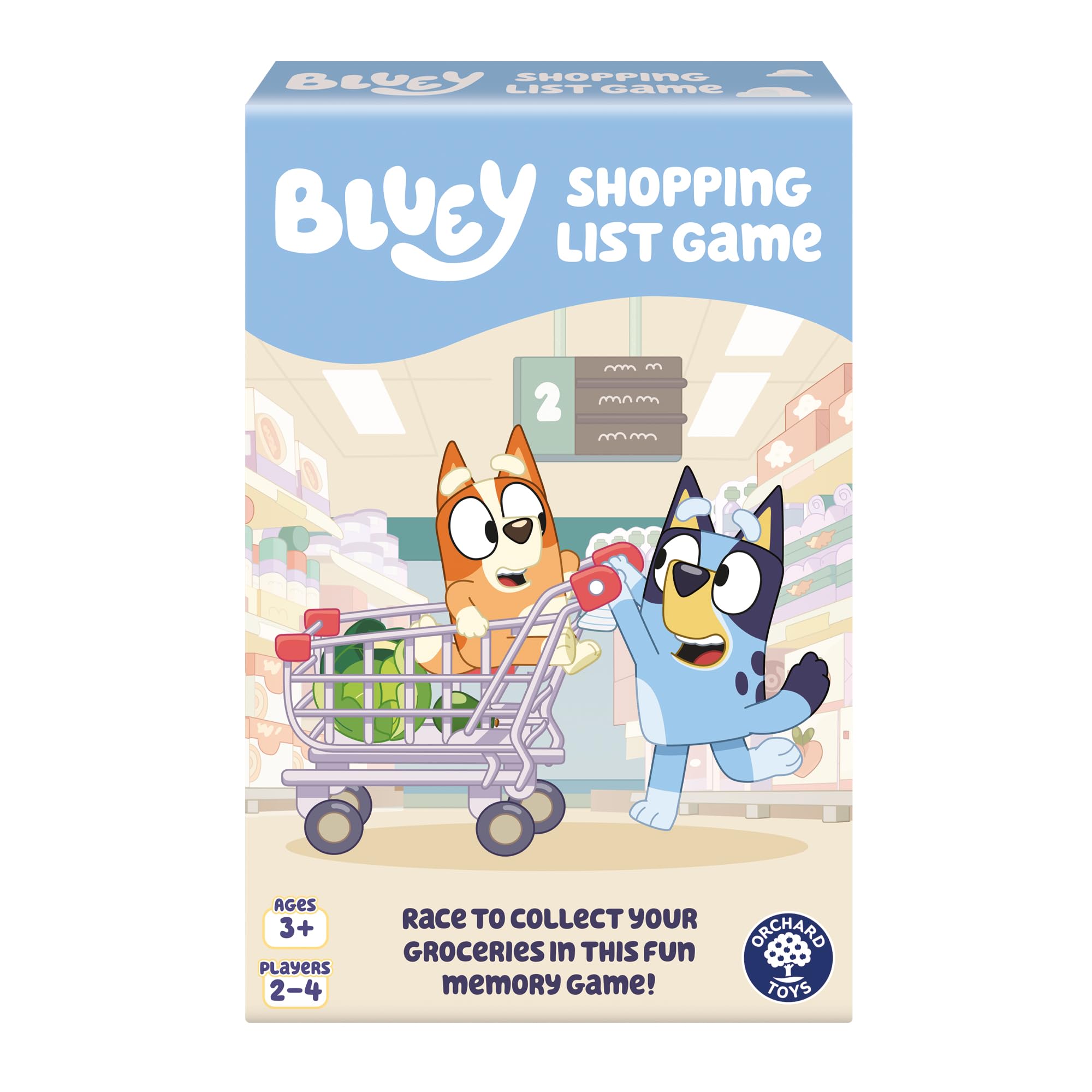 Orchard Toys Offizielles Bluey-Einkaufslisten-Zuordnungs- und Memory-Spiel