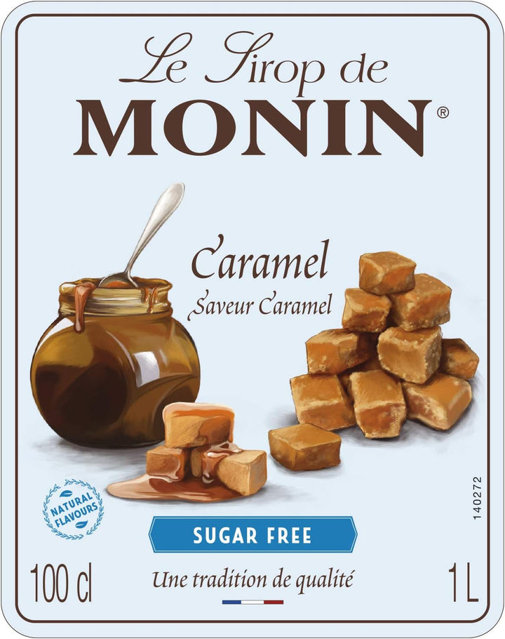MONIN Premium Sugar Free Caramel Syrup 1L