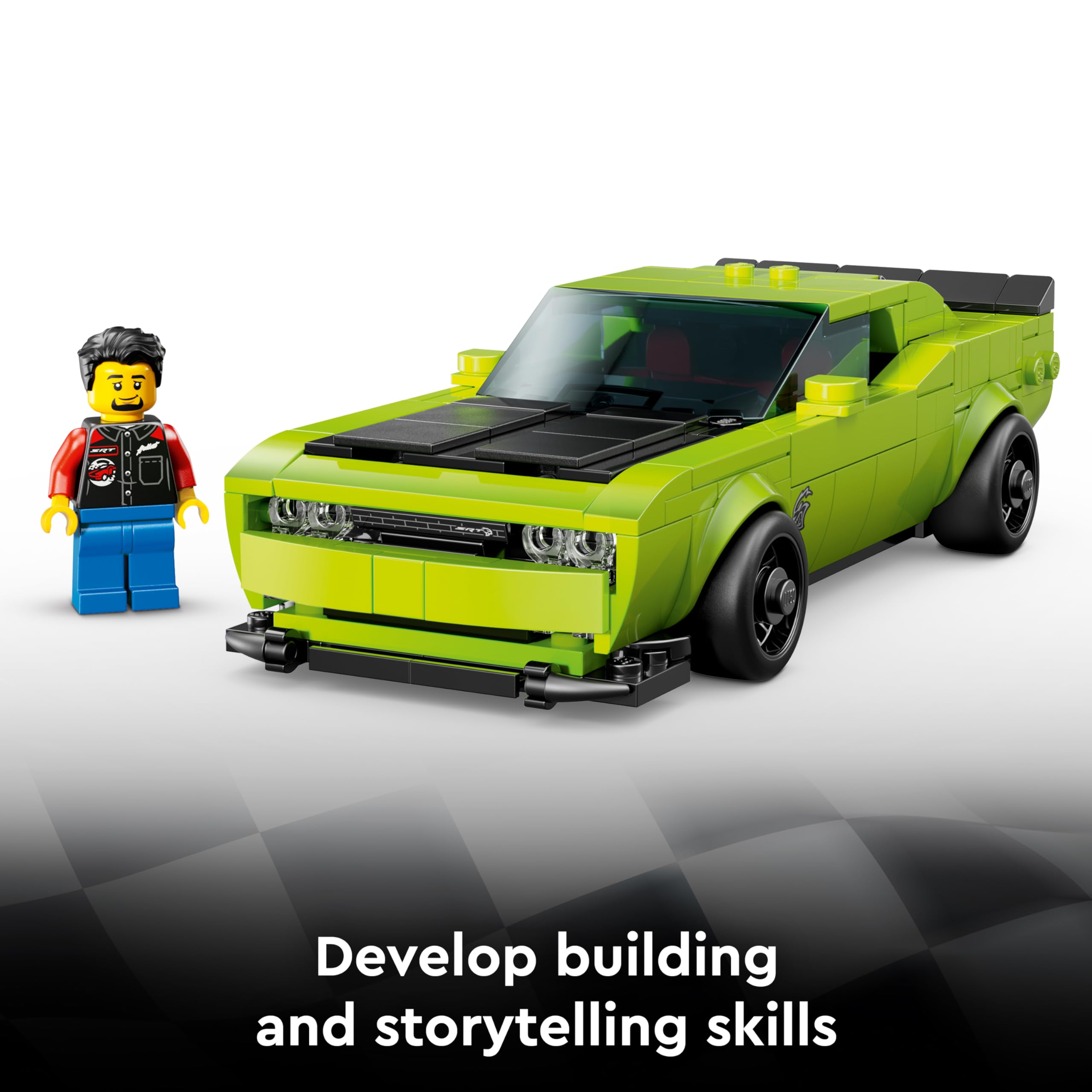 LEGO Speed Champions Dodge Challenger SRT Hellcat Sports Car Toy Set 77237 for Ages 9+ 4