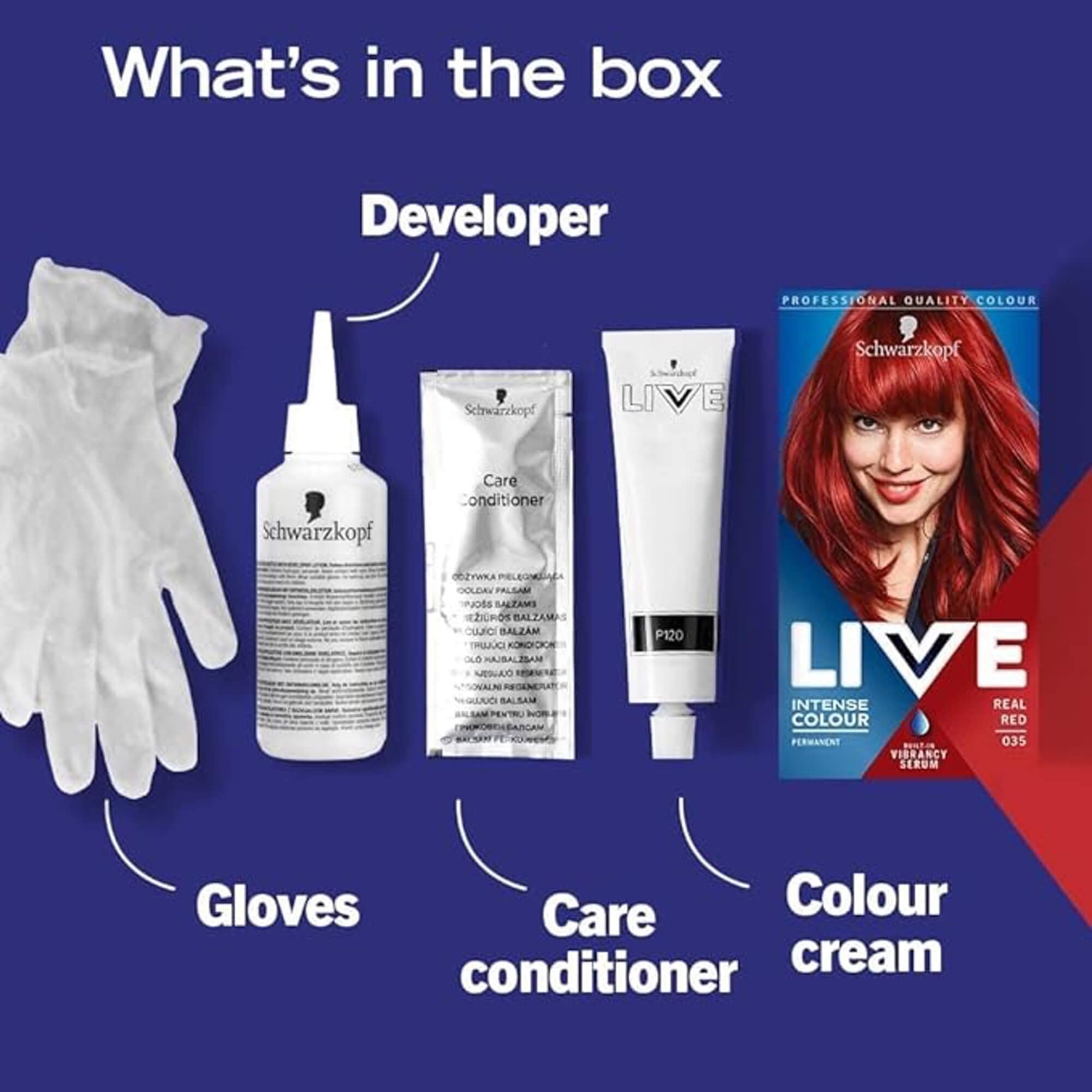 Schwarzkopf LIVE Intense Real Red 035 Permanent Hair Colour (200g) 5