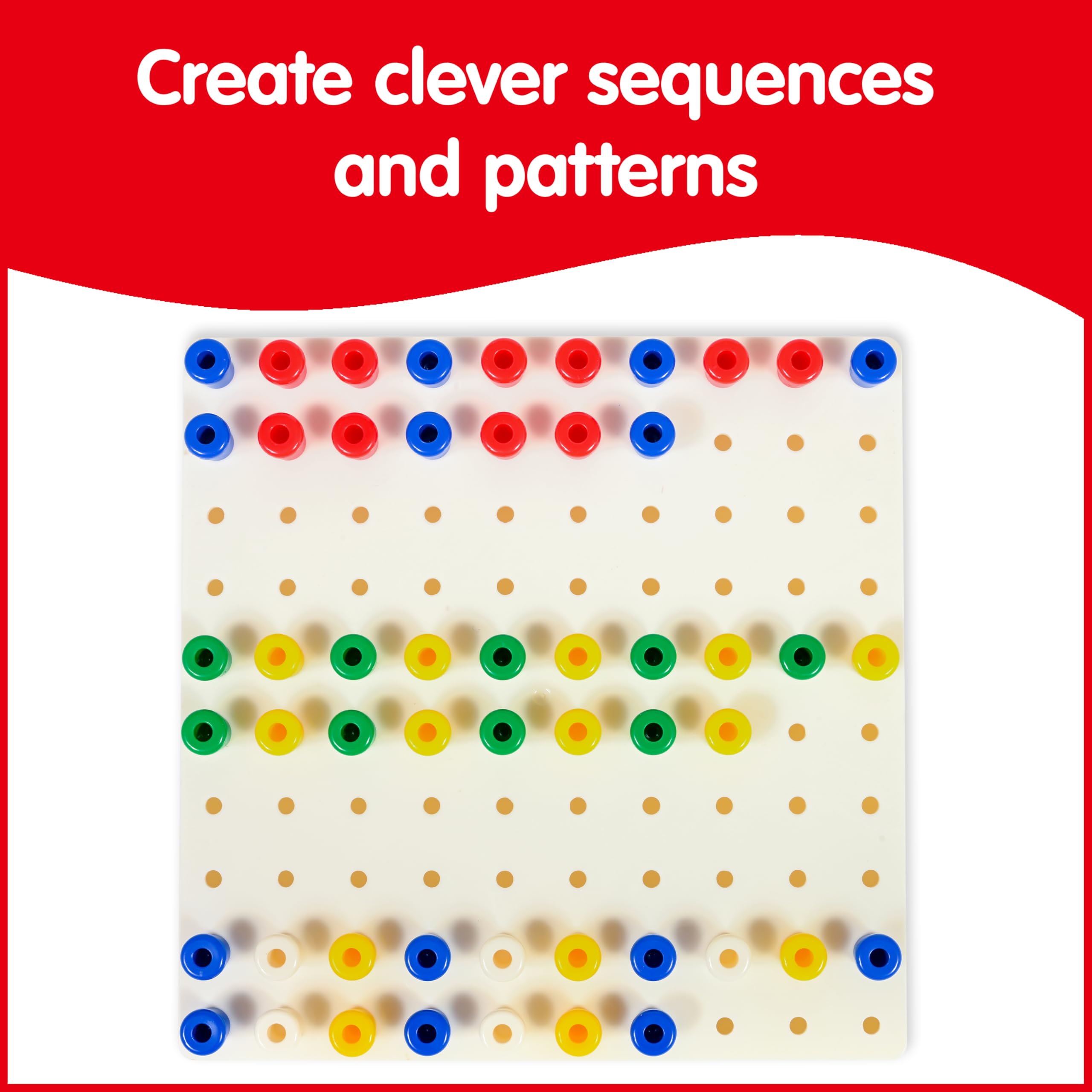 edxeducation Pegs and Peg Board Set - 1,000 Pegs + 5 Boards | Fine Motor Skills & Montessori Learning 2