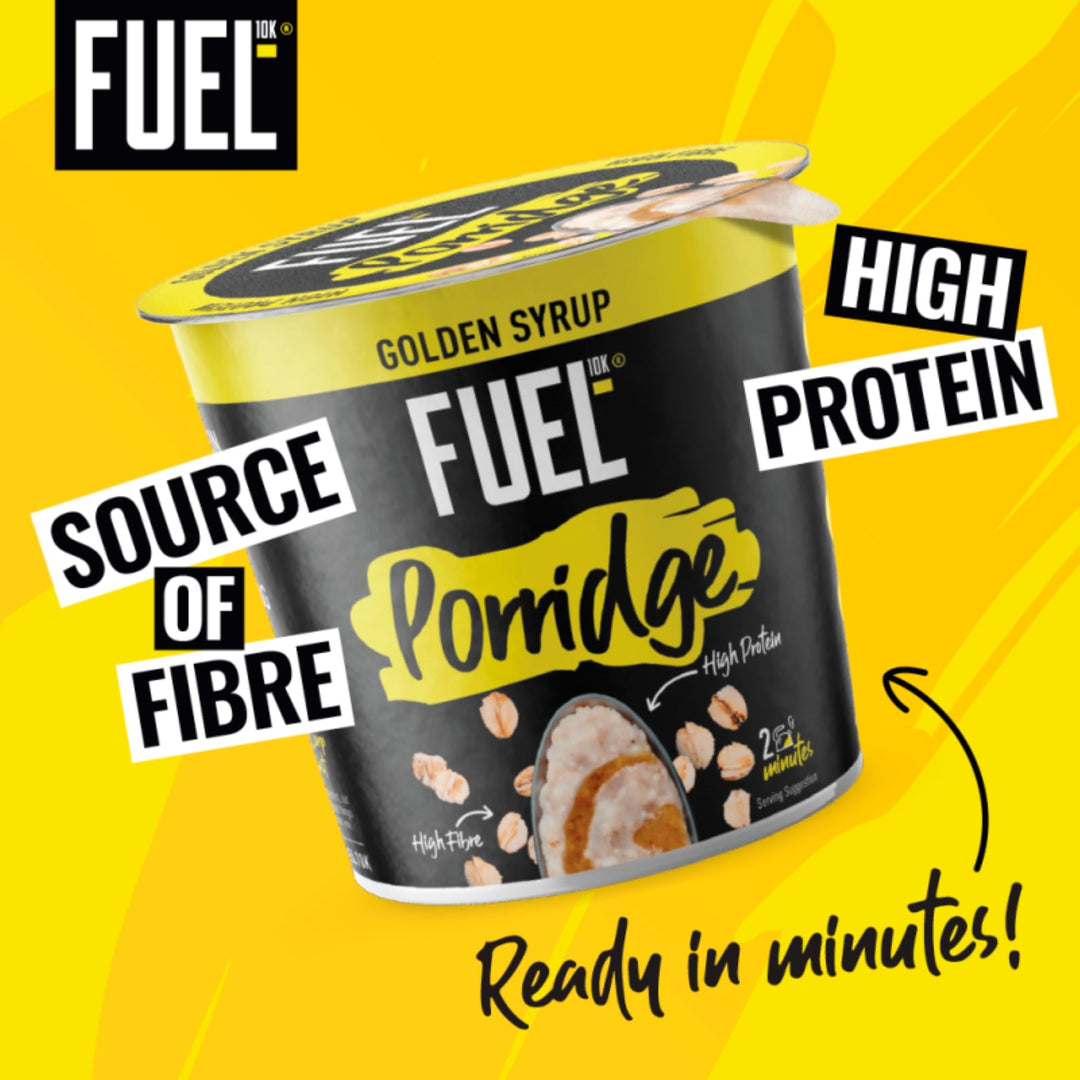FUEL10K Golden Syrup High Protein Porridge Oat Cereal Pot - 8 x 70g