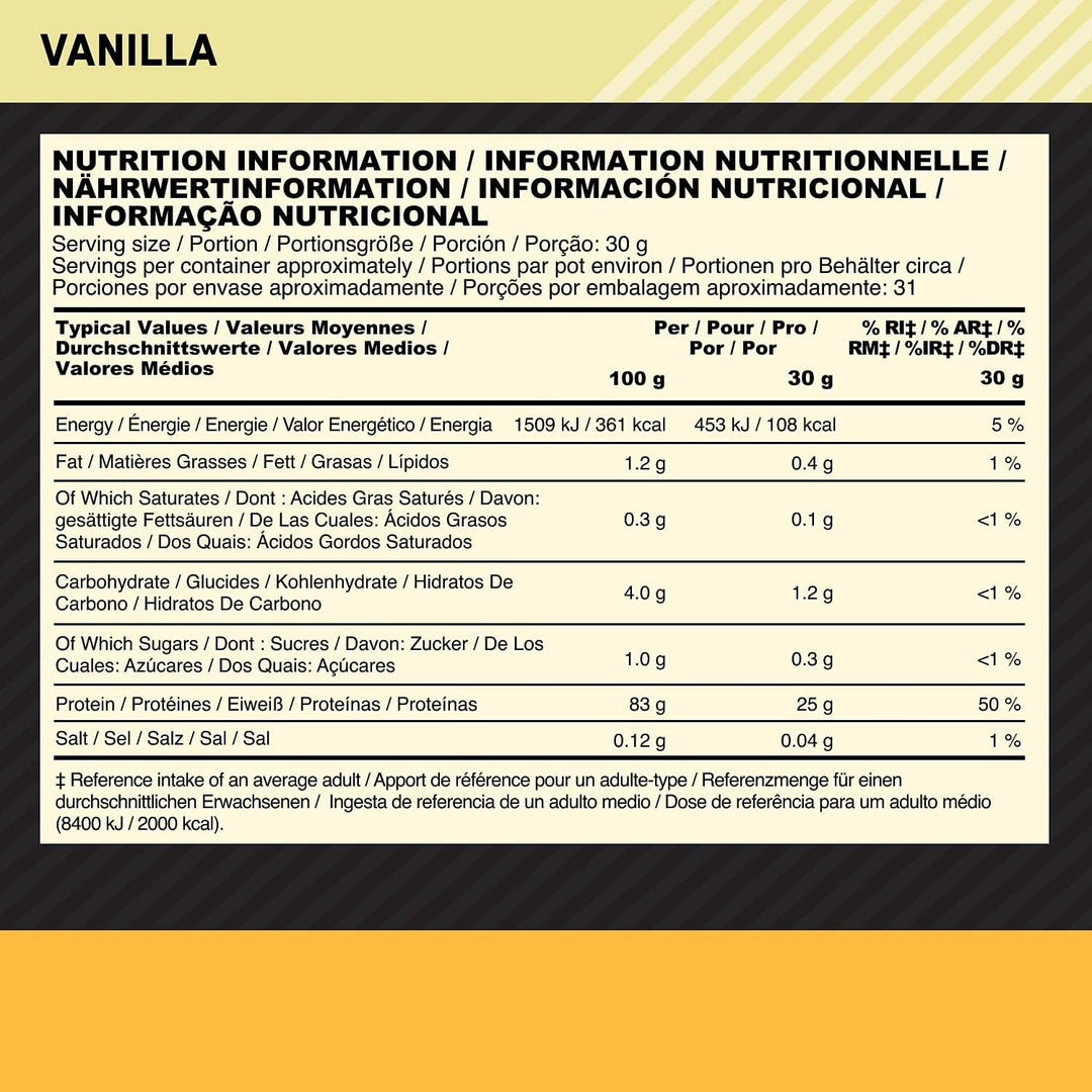 Optimum Nutrition Gold Standard 100% Isolate Whey Protein Powder - High-Protein Fitness Support