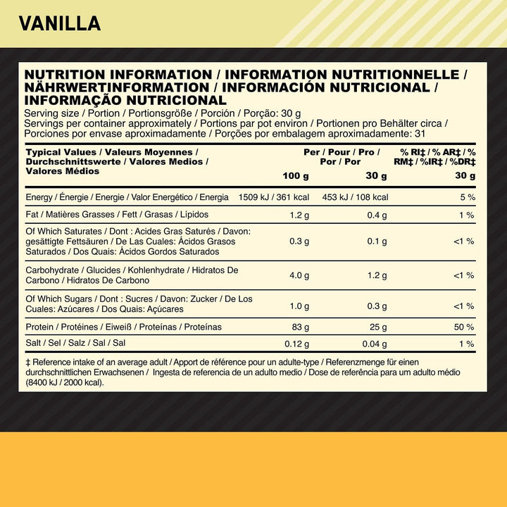 Optimum Nutrition Gold Standard 100% Isolate Whey Protein Powder - High-Protein Fitness Support