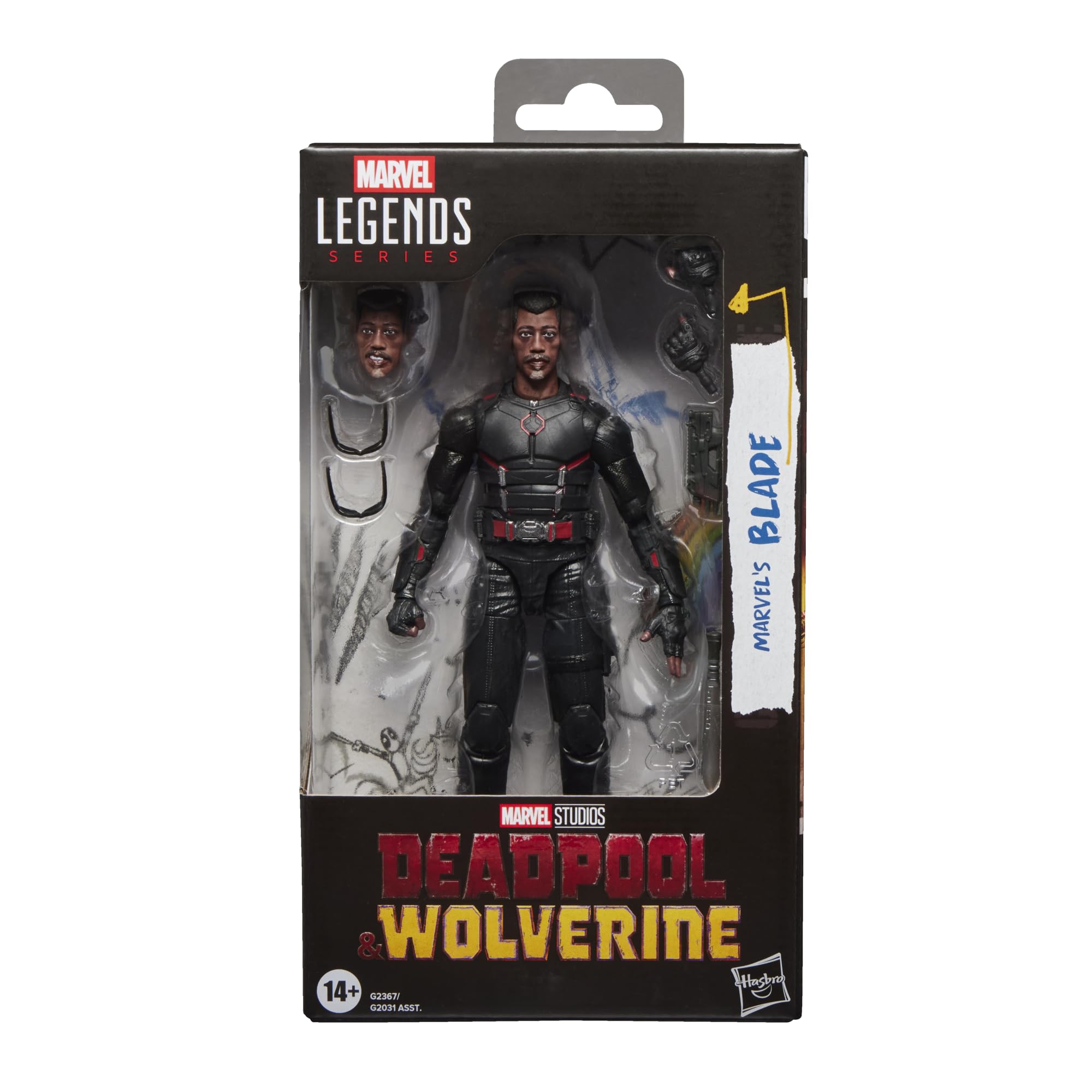 Marvel Legends Marvel's Blade Action Figure - 6-Inch Scale, 7 Accessories, Ages 14+ 1