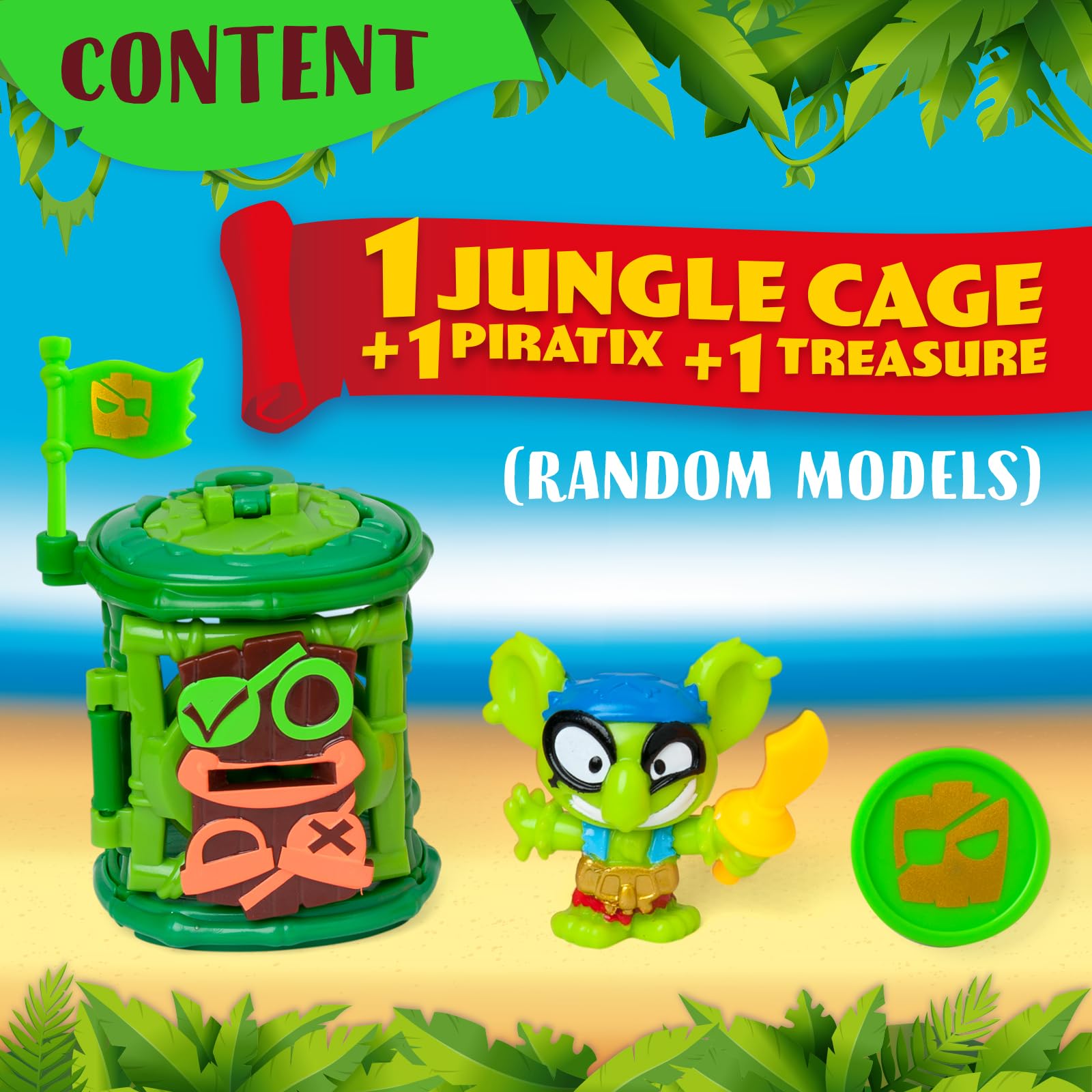 PIRATIX ADVENTURE WORLD Crazy Jungle Series Jungle Cages Surprise Figure | Plastic 2