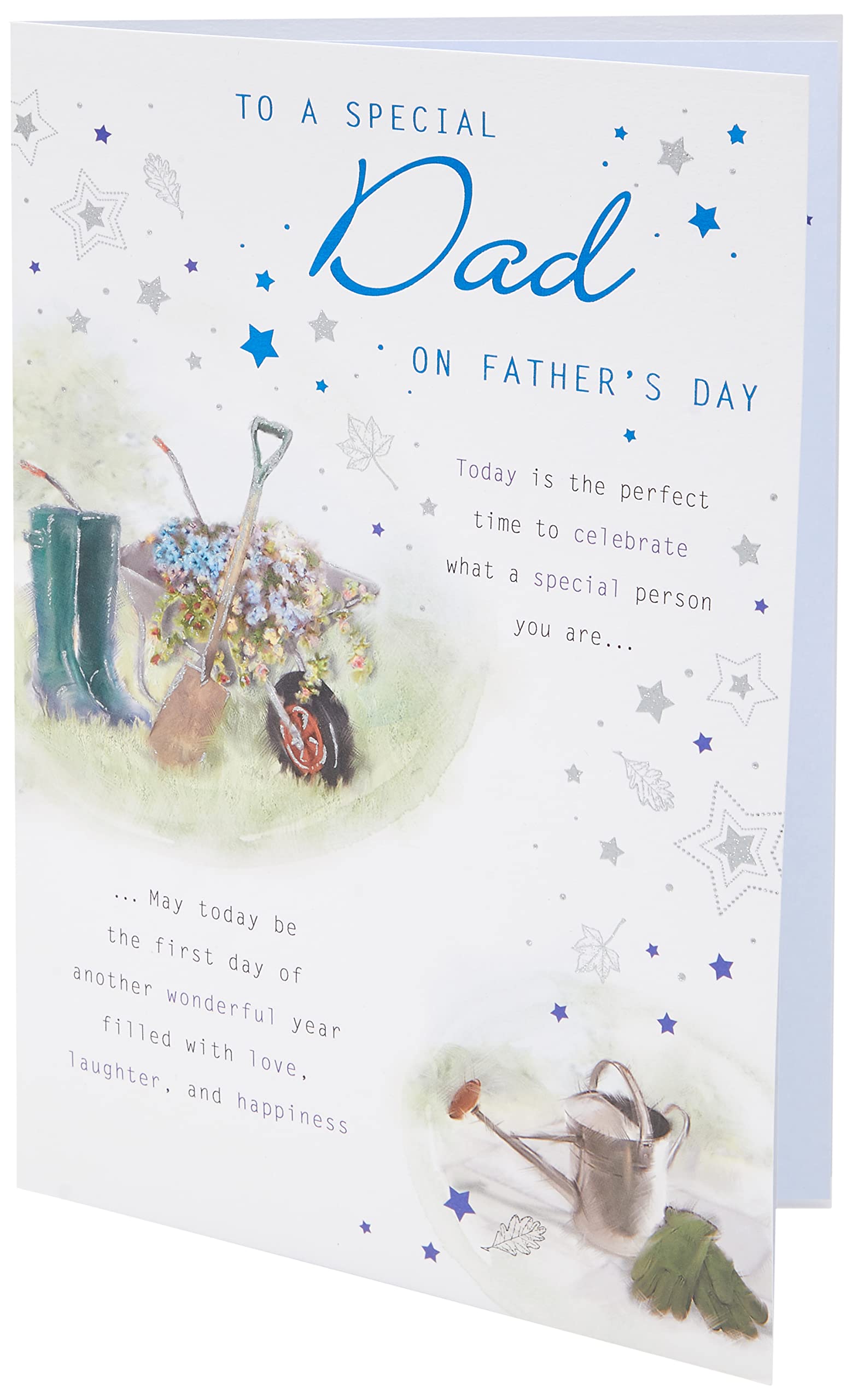 Piccadilly Greetings Dad Father's Day Card | 10 x 7 Inches | White 1