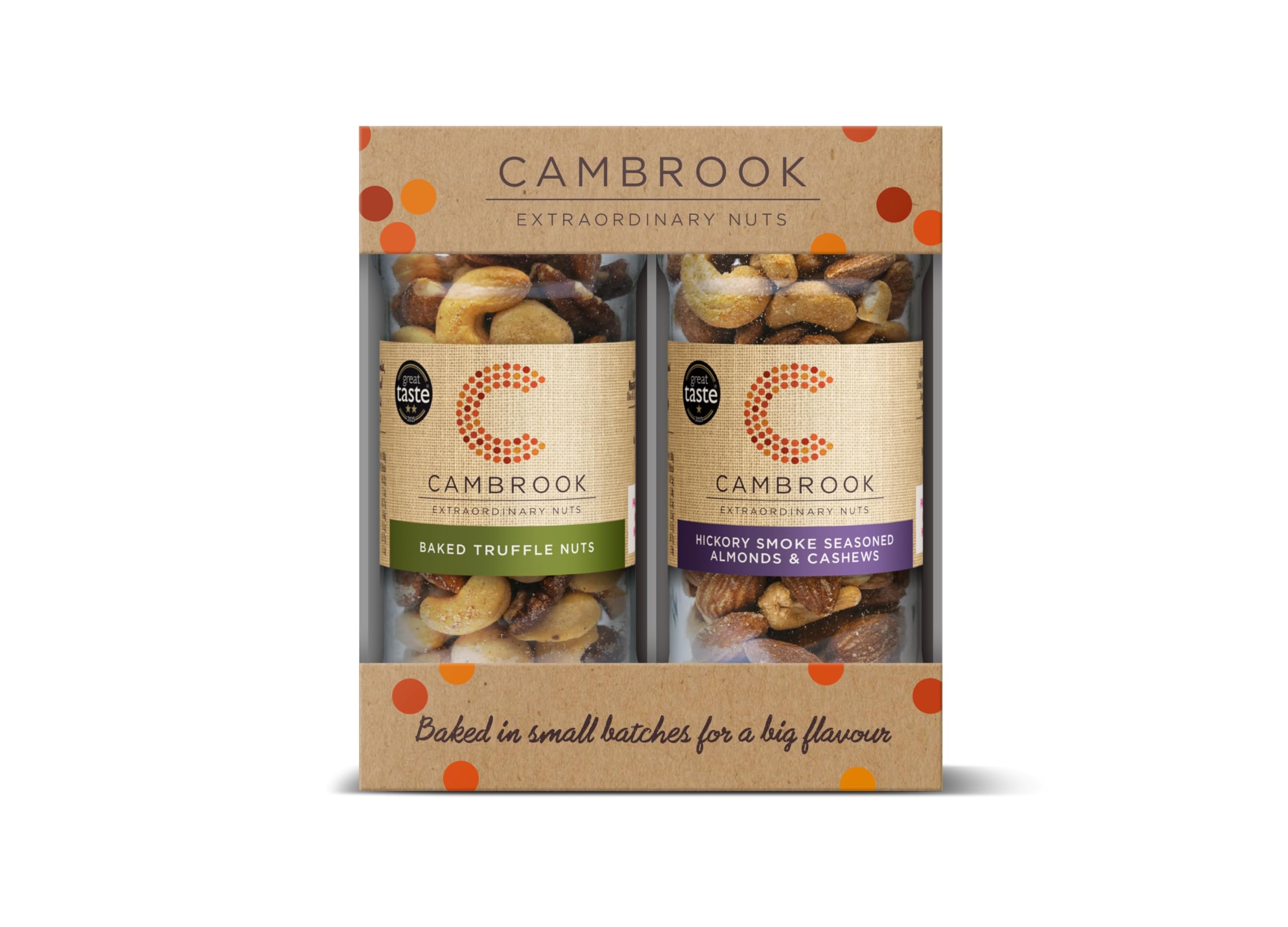 C Cambrook Extraordinary Nuts Hickory Smoke Almonds & Cashews & Baked Truffle Nuts Gift Set | 860g Total