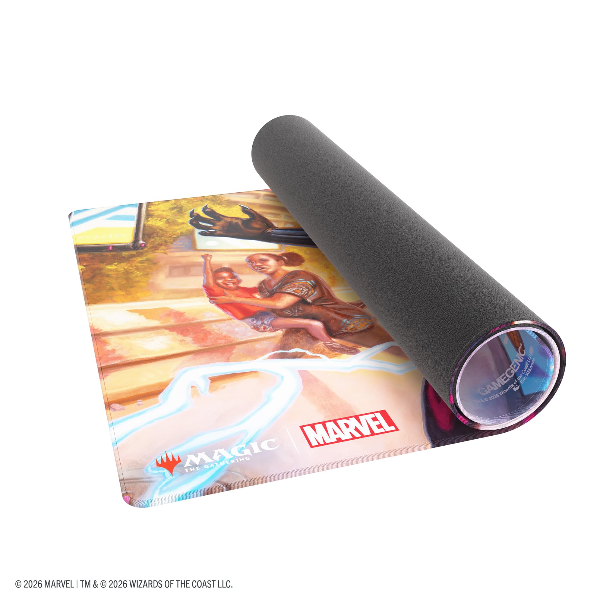 Gamegenic Magic: The Gathering Marvel Super Heroes Shiny Playmat - 2mm Thick | Anti-Slip Base | Officially Licensed 3