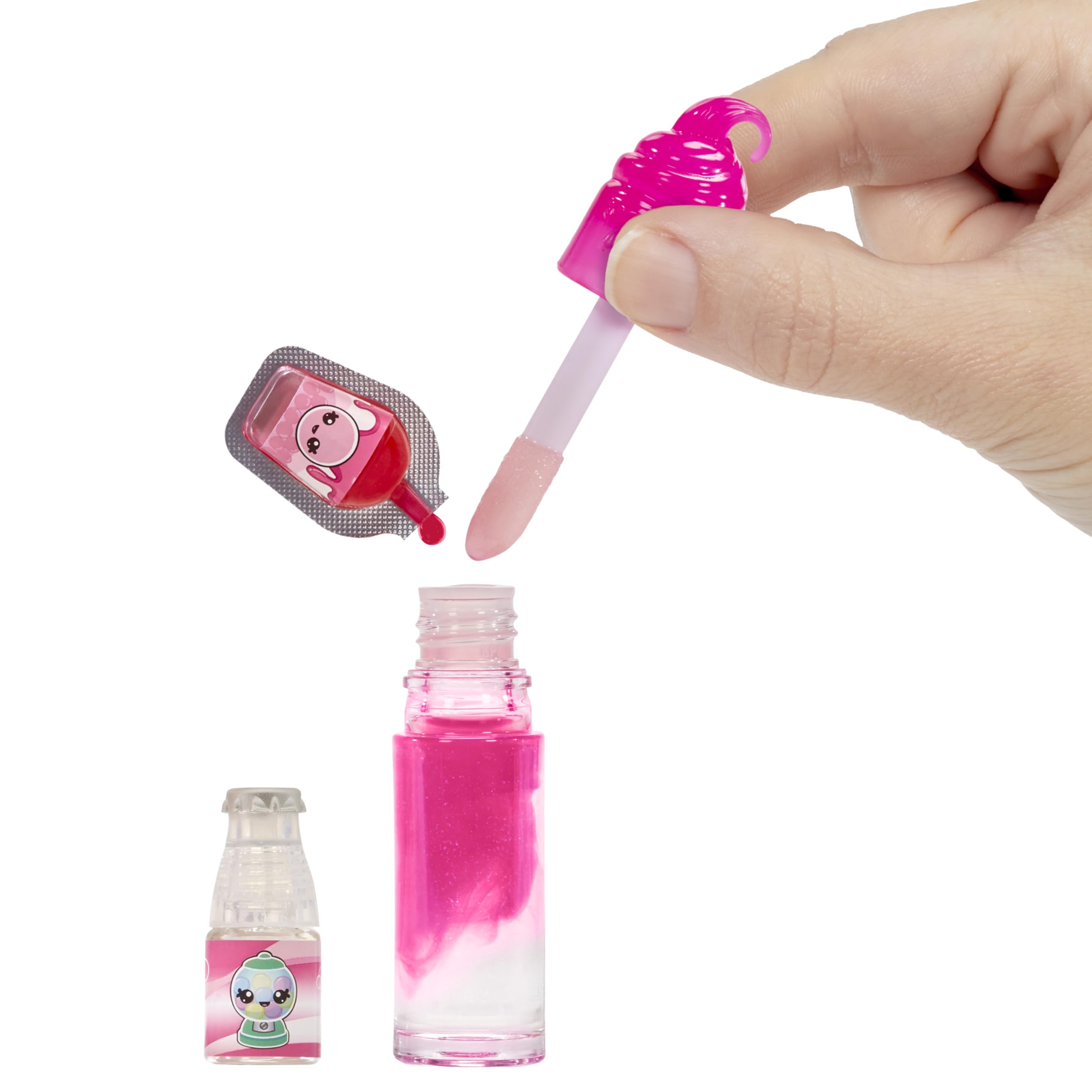 Yummiland Lipgloss-Puppe – Bianca Bubblegum – Duftende DIY-Lipgloss-Puppe mit anpassbarer Mode und Accessoires 2