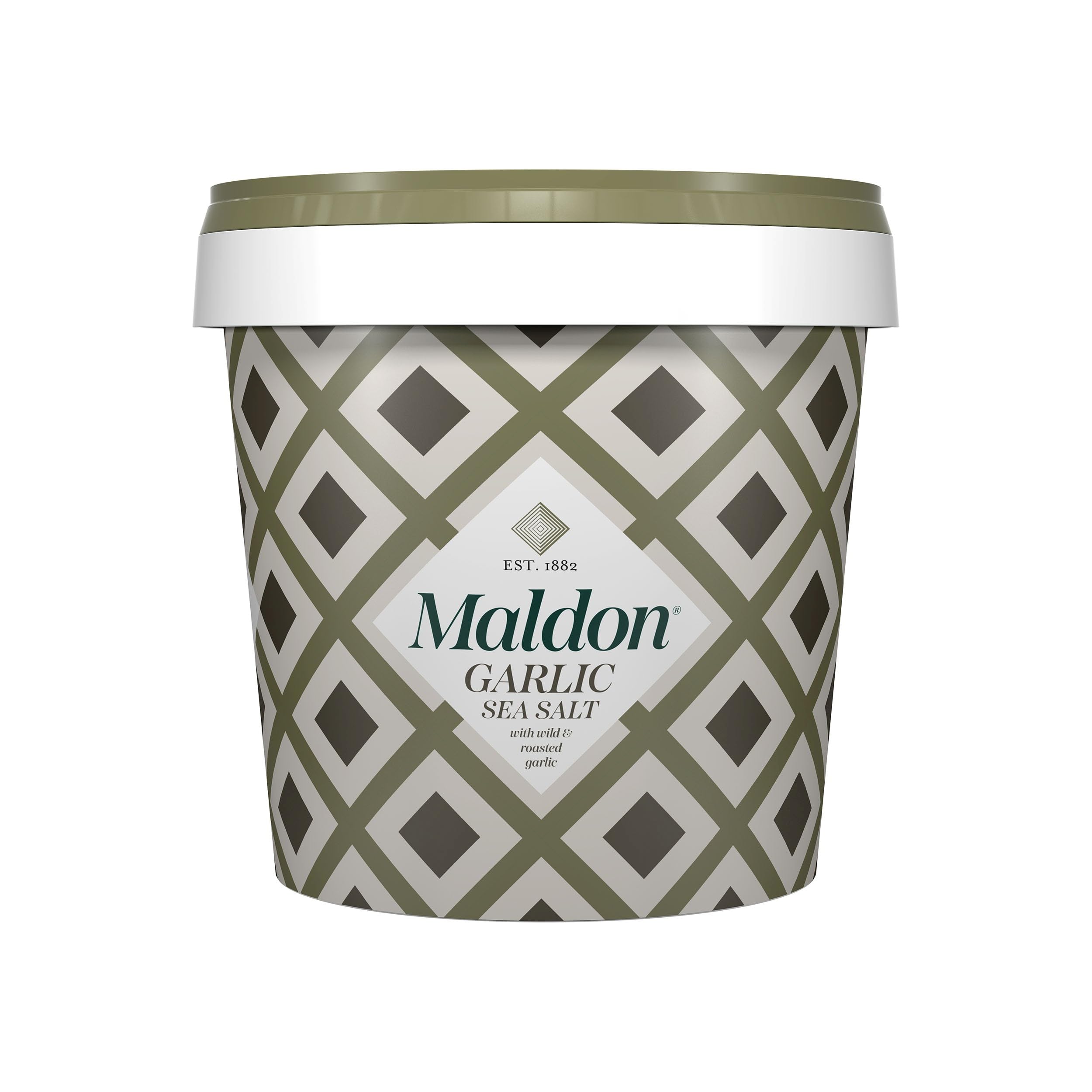 Maldon Garlic Sea Salt with Wild and Roasted Garlic Flakes | 500g Tub 1