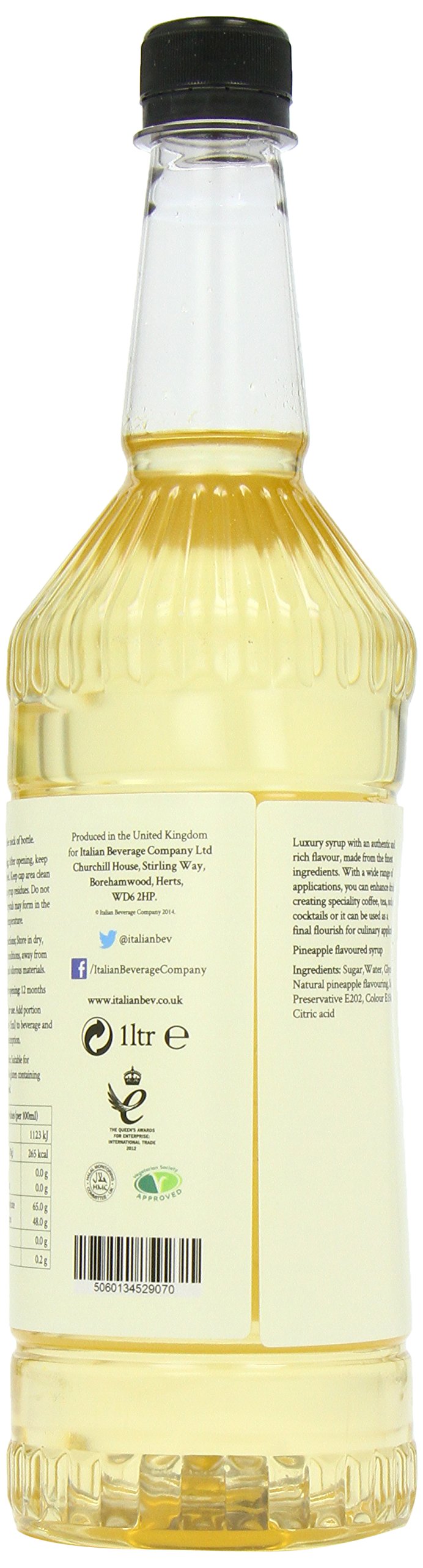 Simply Pineapple Syrup - Vegan, Nut Free Flavoured Syrup for Coffee & Cocktails | 1L 3