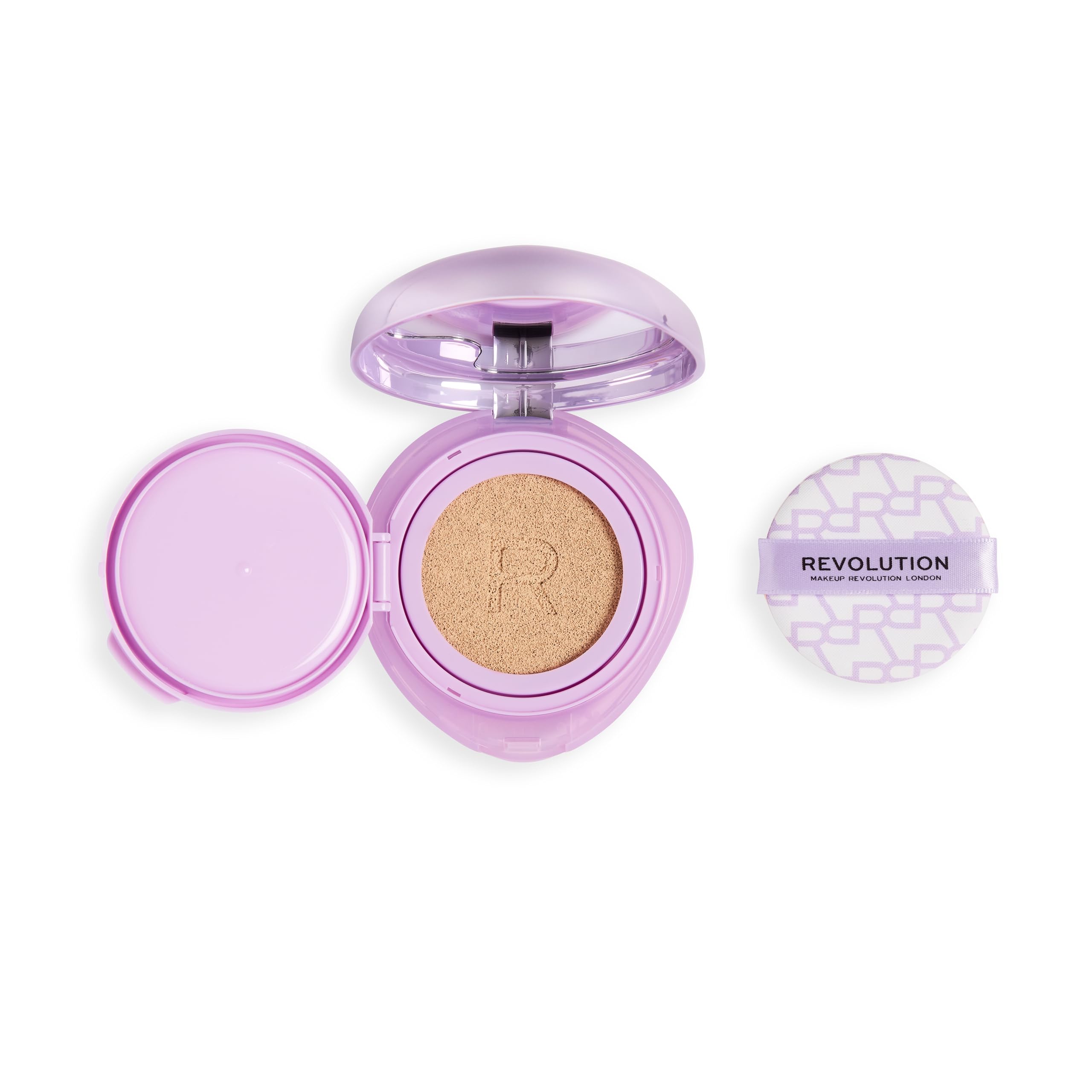 Revolution Beauty London Superdewy Cushion Foundation - Buildable Coverage | Hydrating | Light Neutral Warm 2