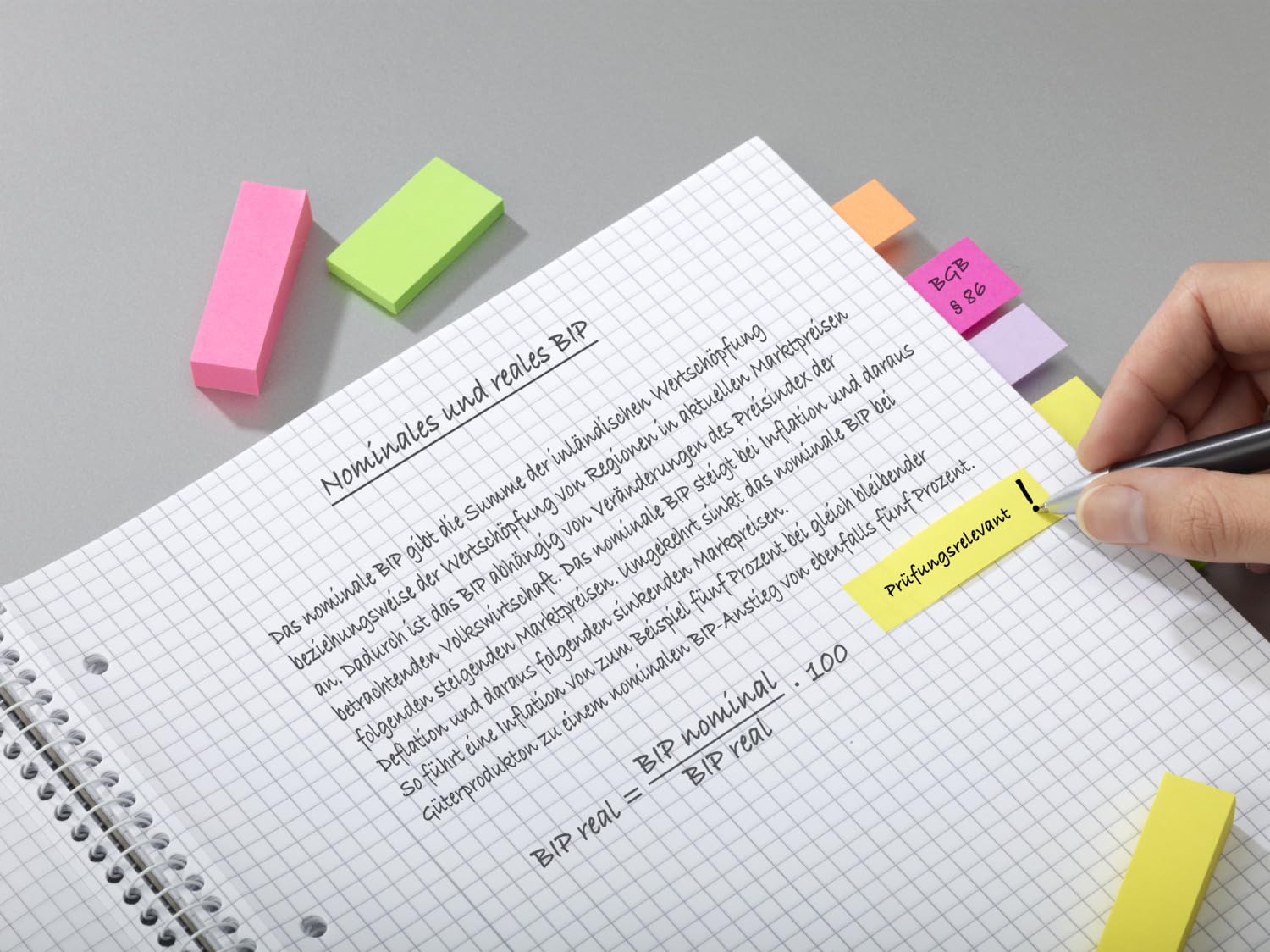 Post-it 670-5 Note Page Markers - 15mm x 50mm | Orange/Green/Yellow/Pink/Neon Pink | 100 Sheets 3