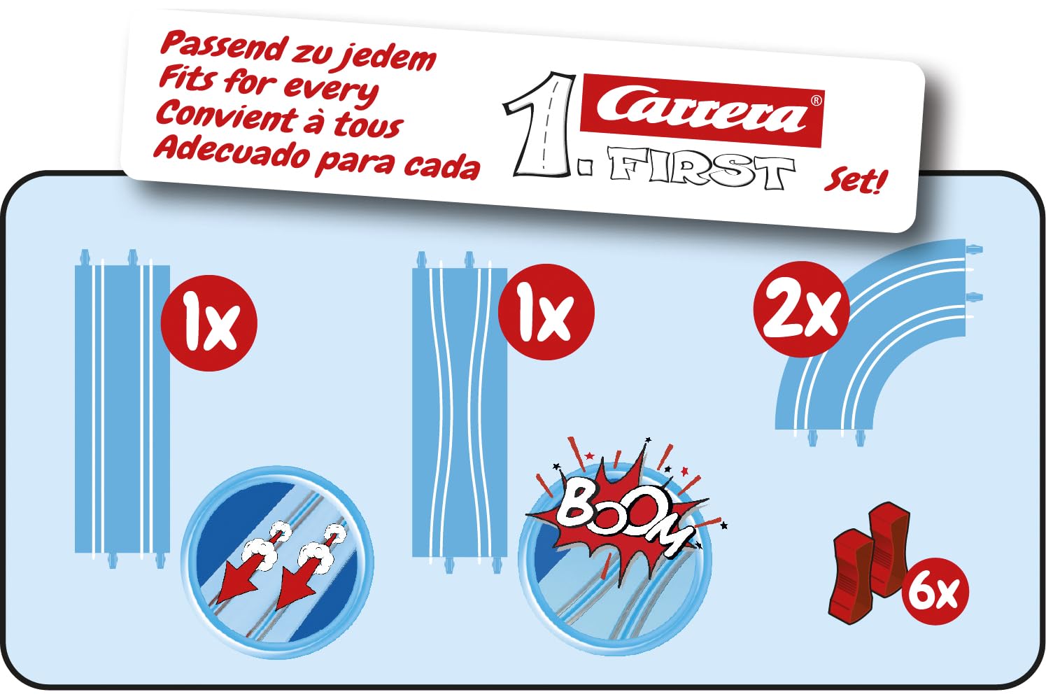 Carrera FIRST Track Pack - Expansion Set for Slot Car Racing | 1.2M Track Length | Unisex Children 3 Years+ 2