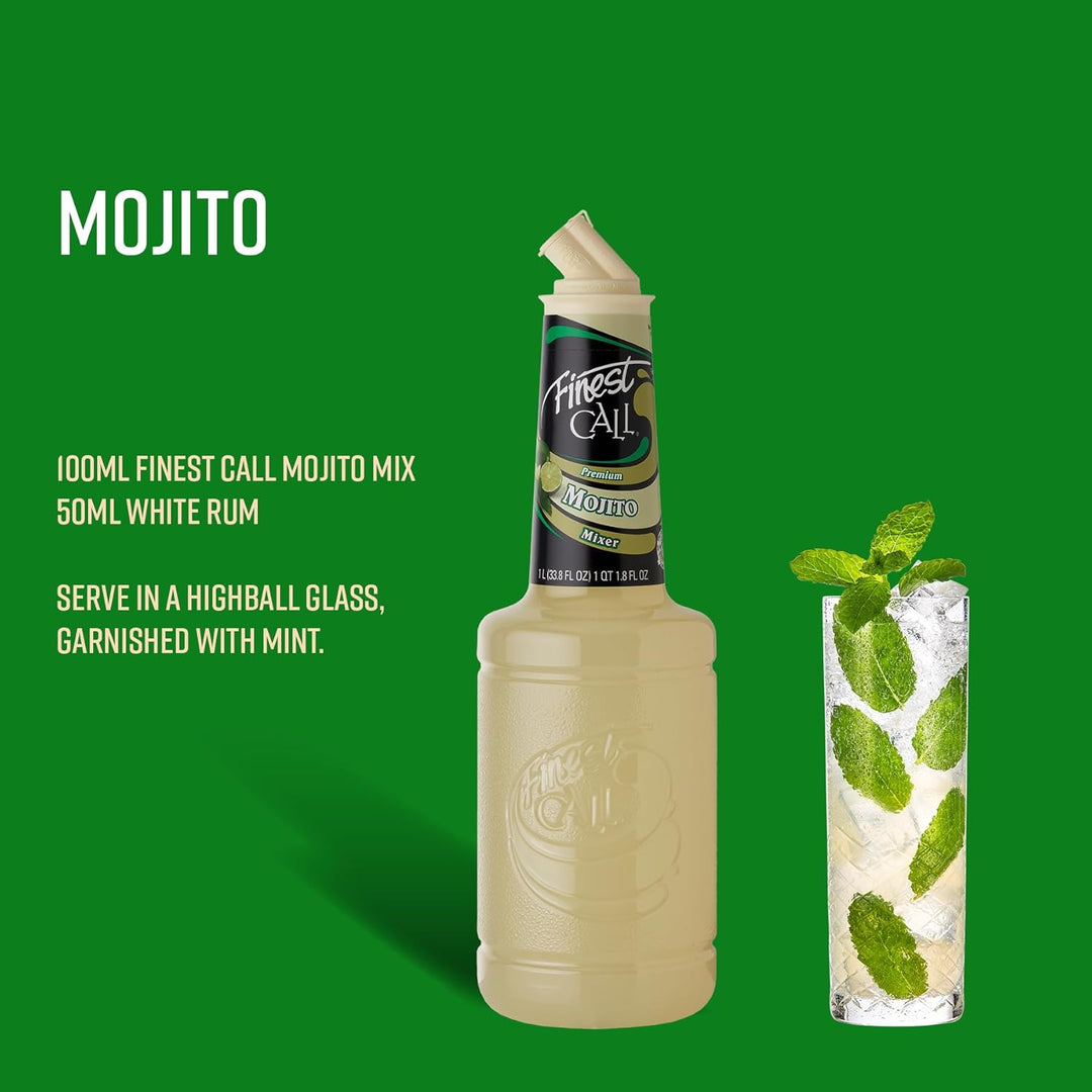Finest Call Mojito Mix, Premium Pre-Made Cocktail Mix, Just Add Rum, 1 Litre
