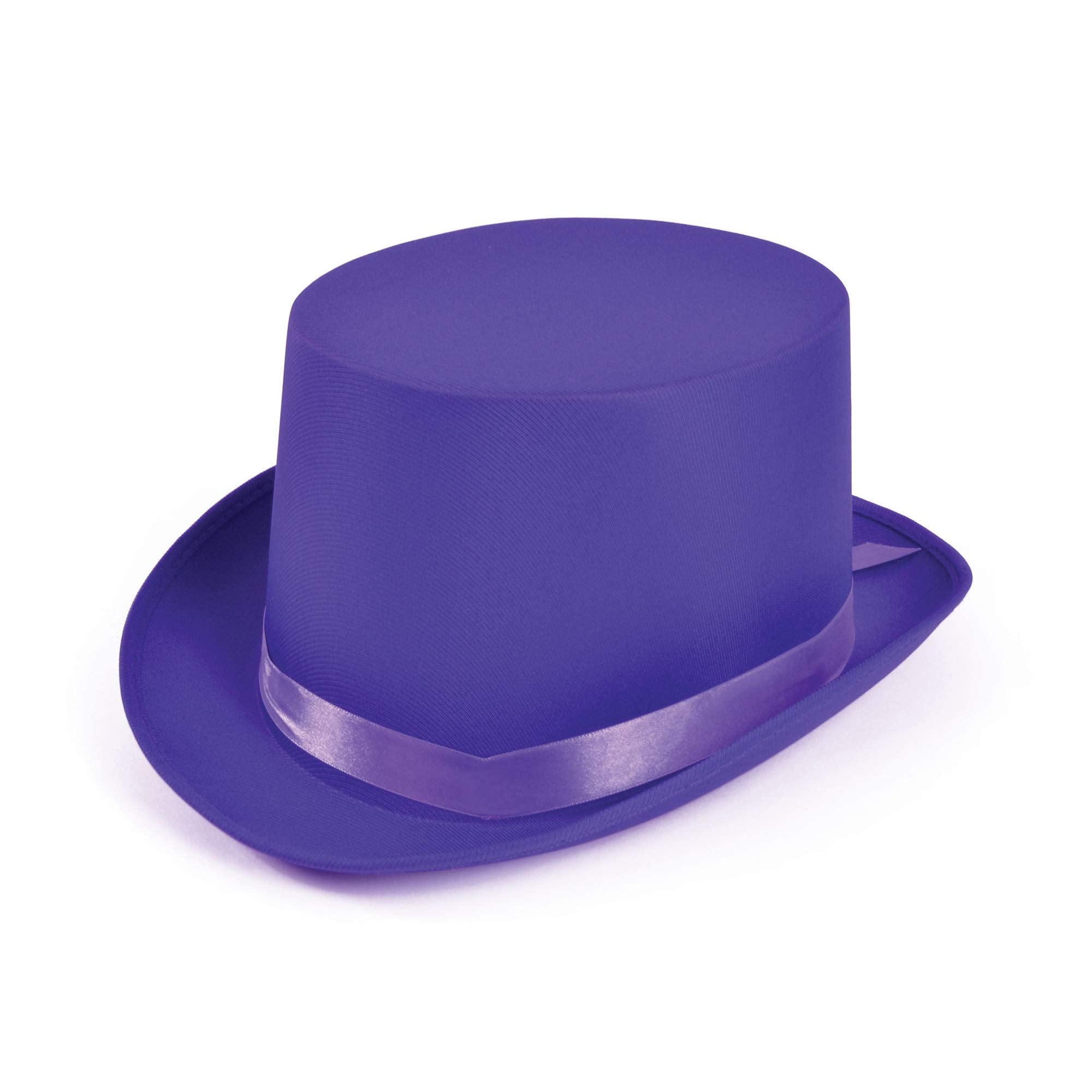 Bristol Novelty Vibrant Purple Satin Top Hat - Unisex Adult Costume Accessory 1