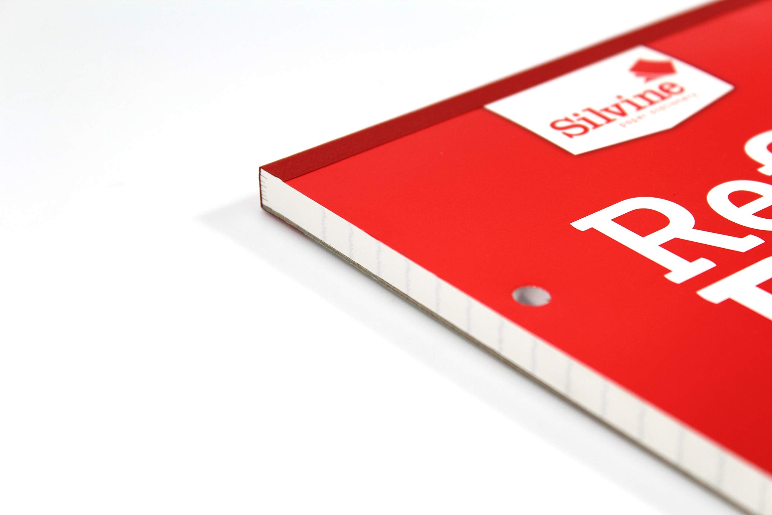 Silvine A5 Refill Pad - 160 Pages | 8mm Feint Ruled with Margin | 2 Hole Punched 4
