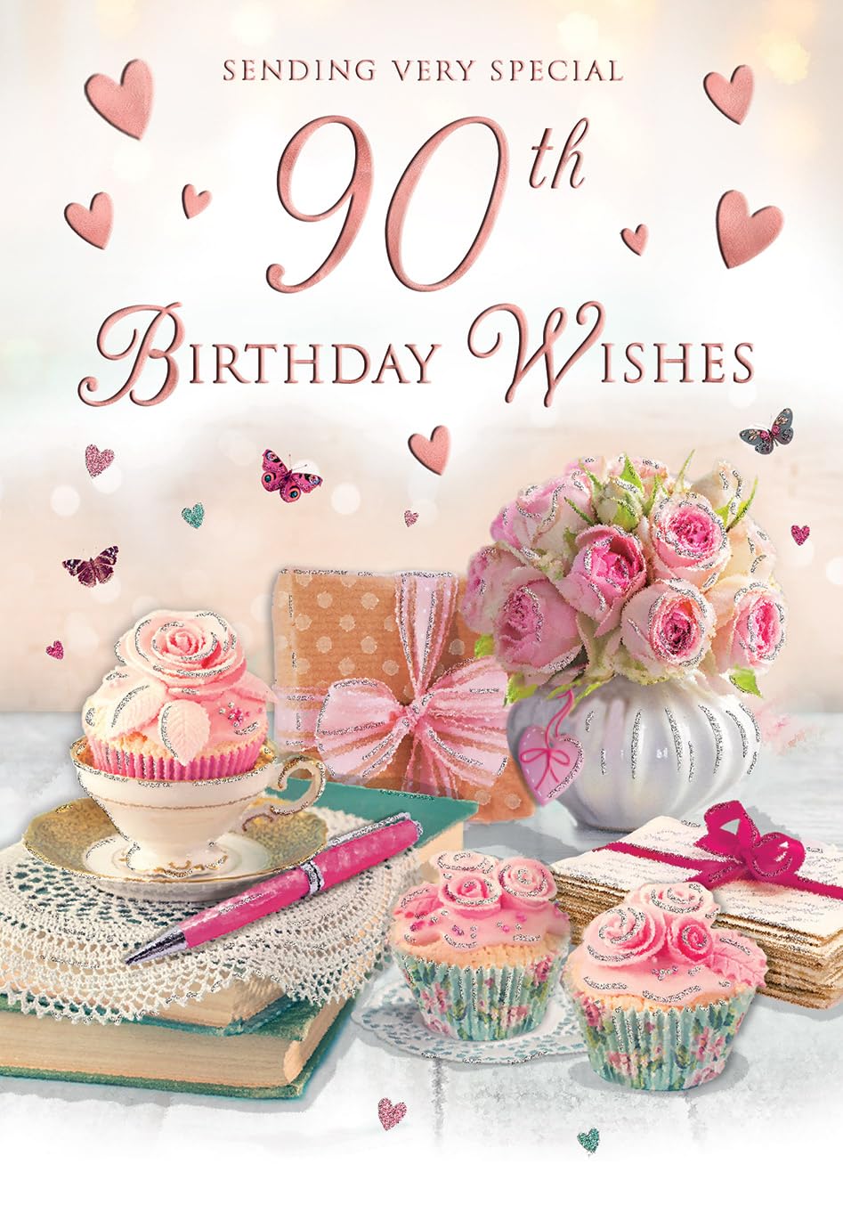 Piccadilly Greetings Age 90 Female Birthday Card - 9 x 6 Inch | Multicolor 1
