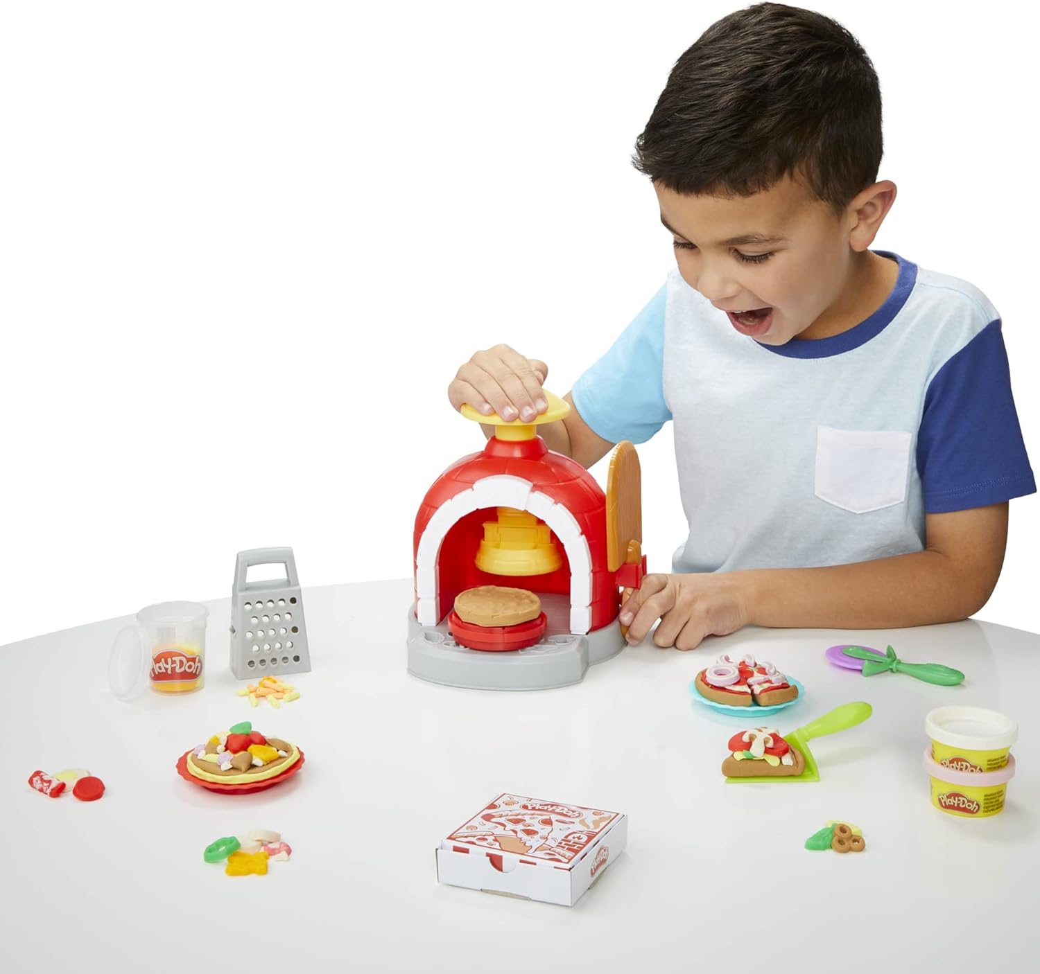 Play-Doh Kitchen Creations Pizza Oven Playset - 6 Colors & 8 Tools for Kids 3+ 11