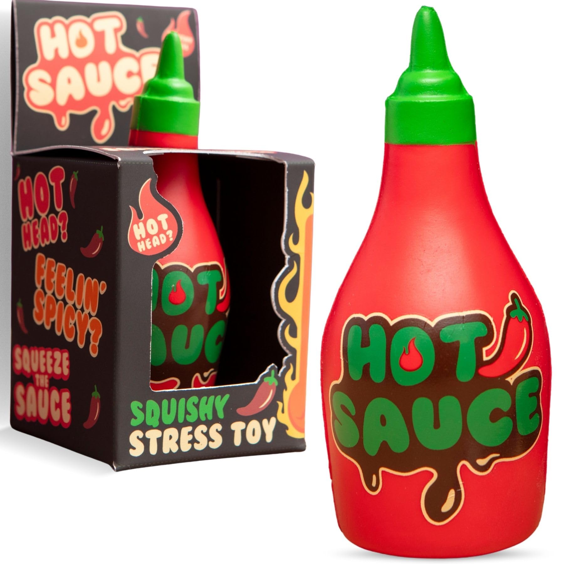 Boxer Gifts Hot Sauce Stress Toy - Squishy Fidget for Anxiety Relief | Red PVC | Unisex Adult 1