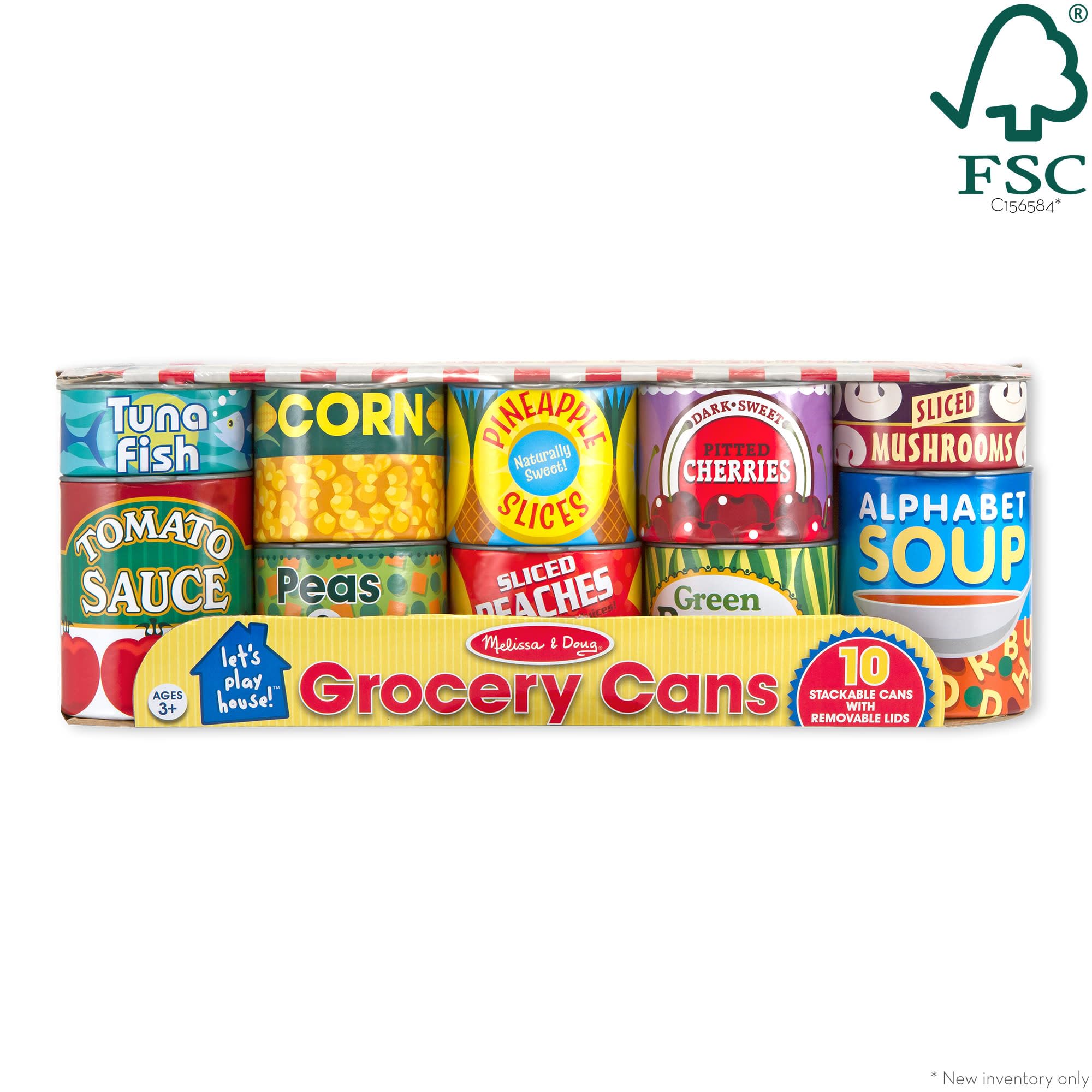 Melissa & Doug Let's Play House Grocery Cans - Pretend Play Food Set | Ages 3+ 4