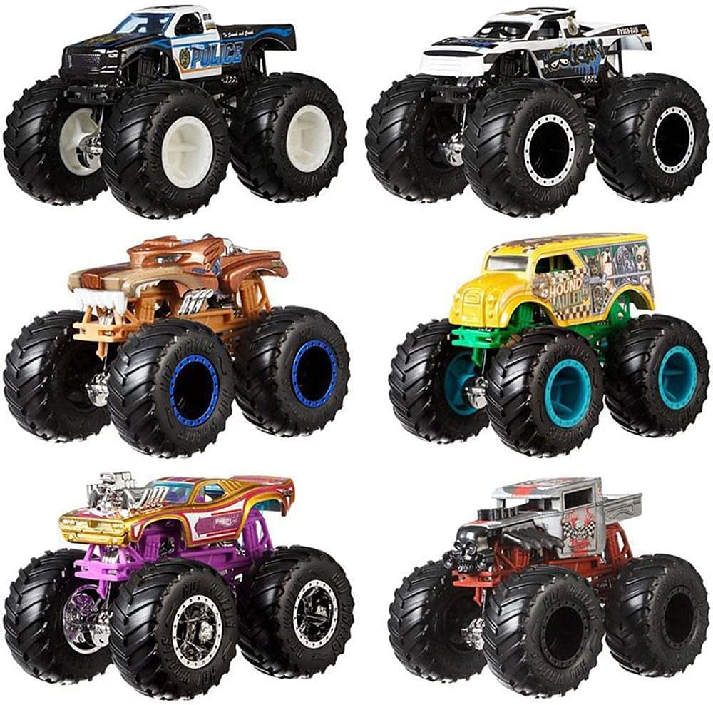 Hot Wheels Monster Trucks 1:64 Demo Doubles 2-Pack - Head-to-Head Battle Vehicles for Kids 8