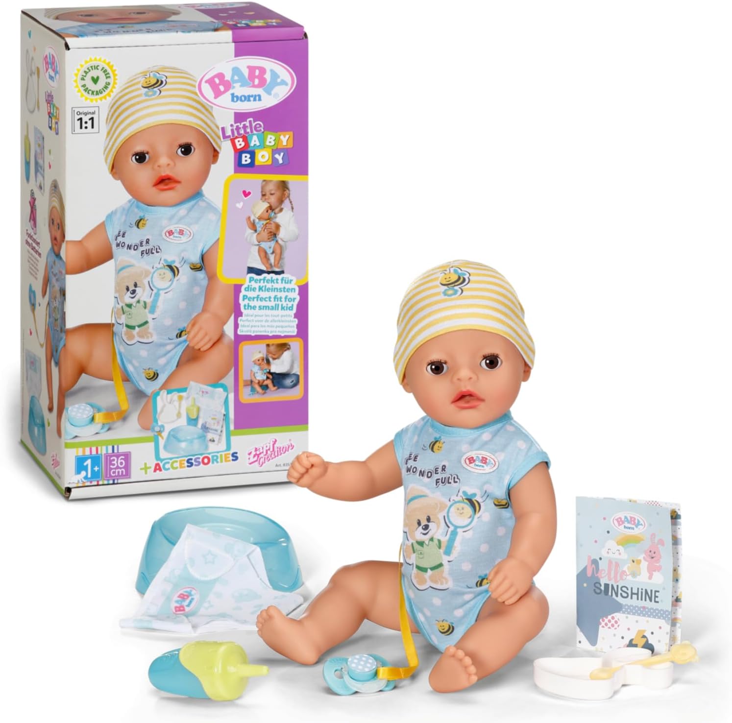 BABY born Little Magic Boy 835340 - 36cm Interactive Doll with 7 Lifelike Functions 1