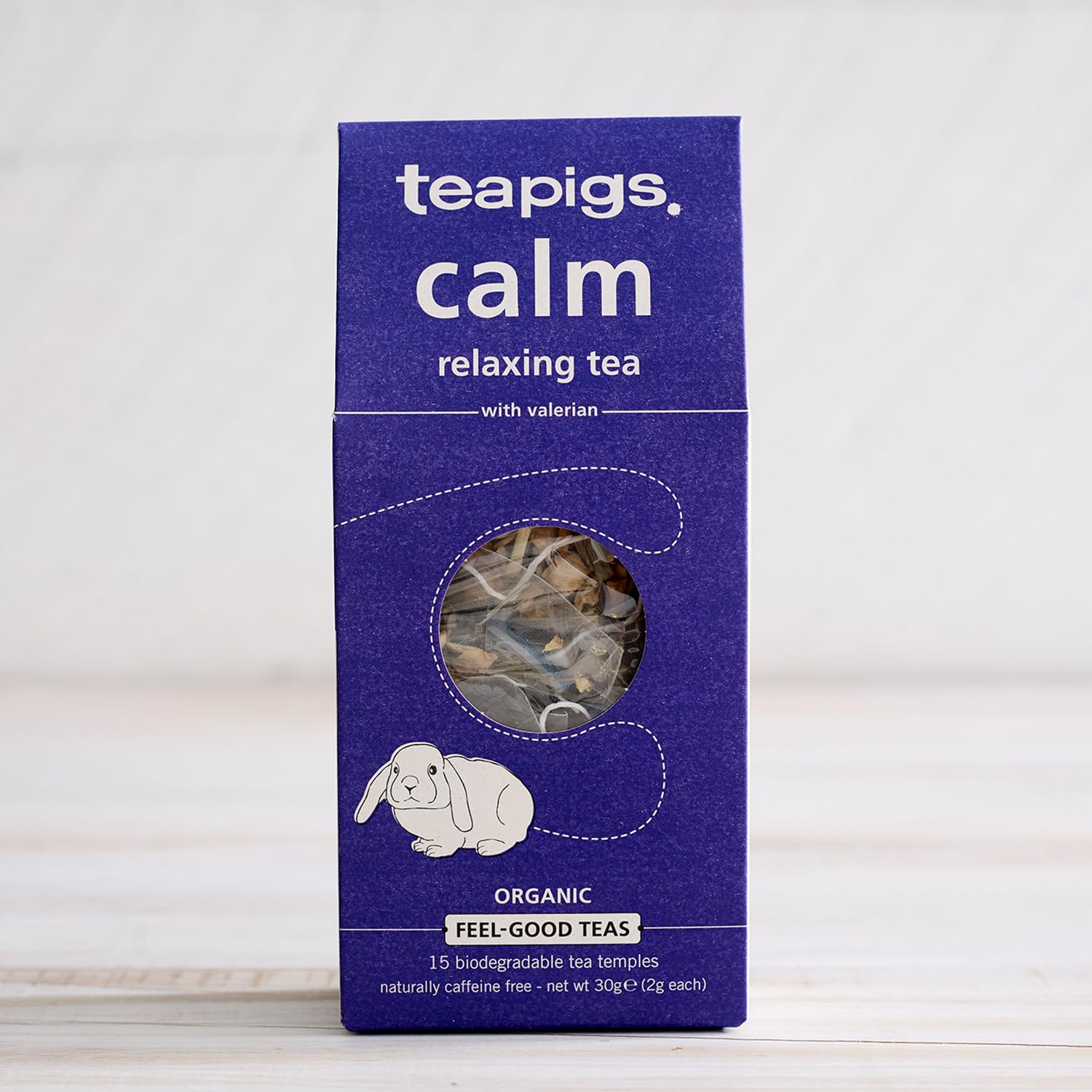 teapigs Calm Herbal Tea Bags - Caffeine-Free, Organic Chamomile & Valerian Root Blend | 15 Count