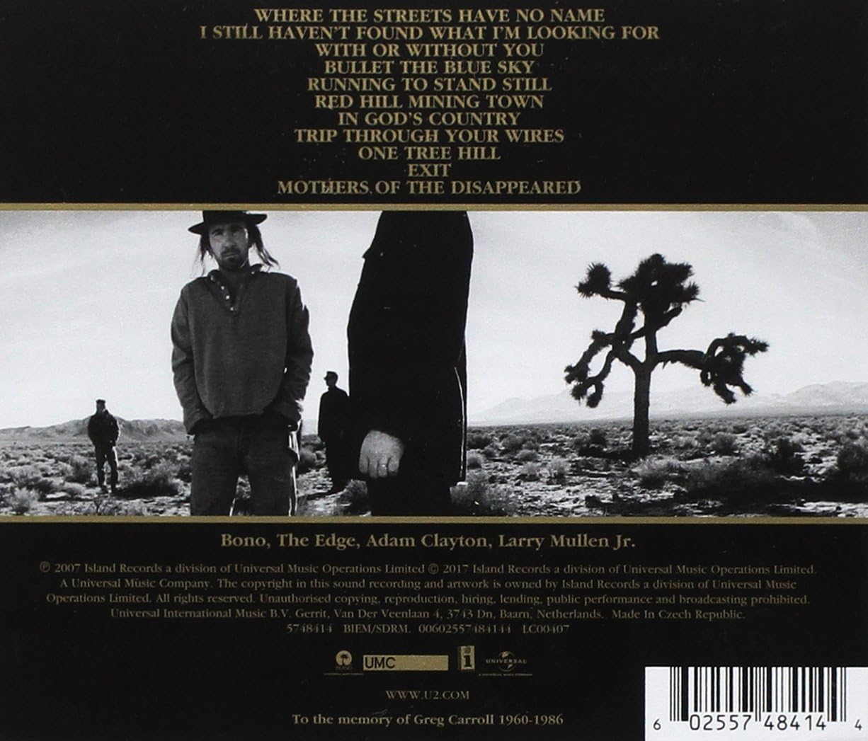 U2 - The Joshua Tree Audio CD 2