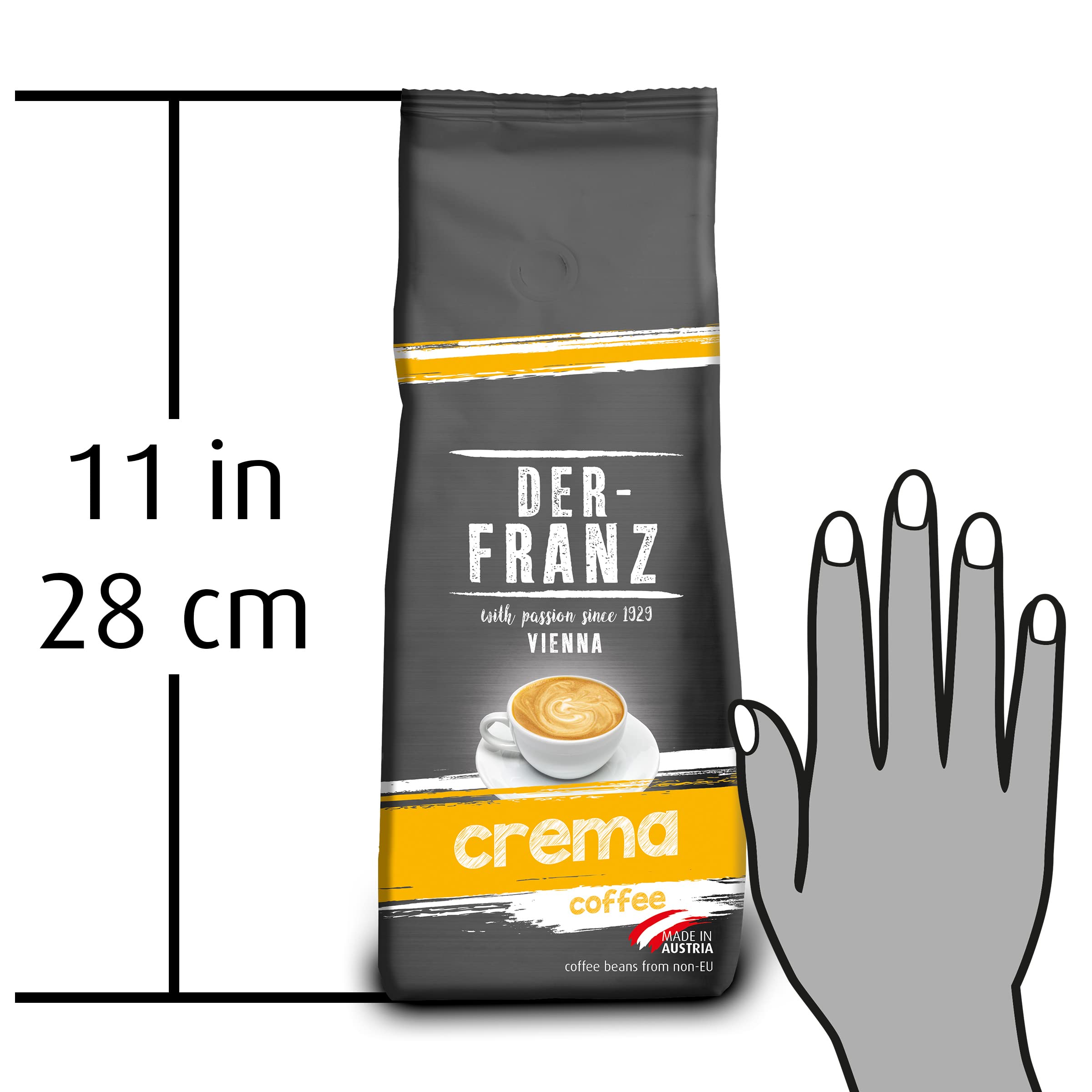 Der-Franz Crema Kaffee gemahlen, 2 x 500 g 4