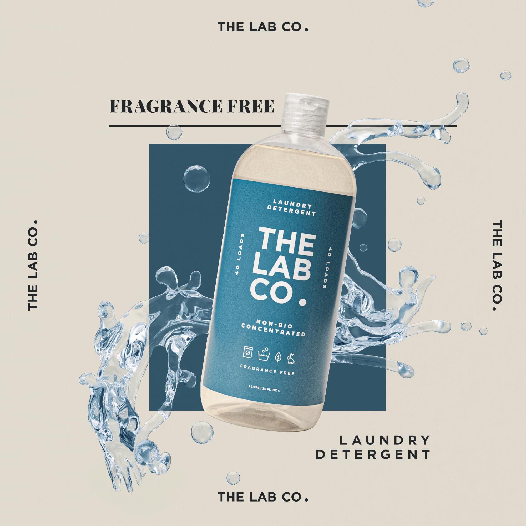 The Lab Co. - Non-Bio Concentrated Laundry Detergent, Fragrance Free, 40 Loads 4