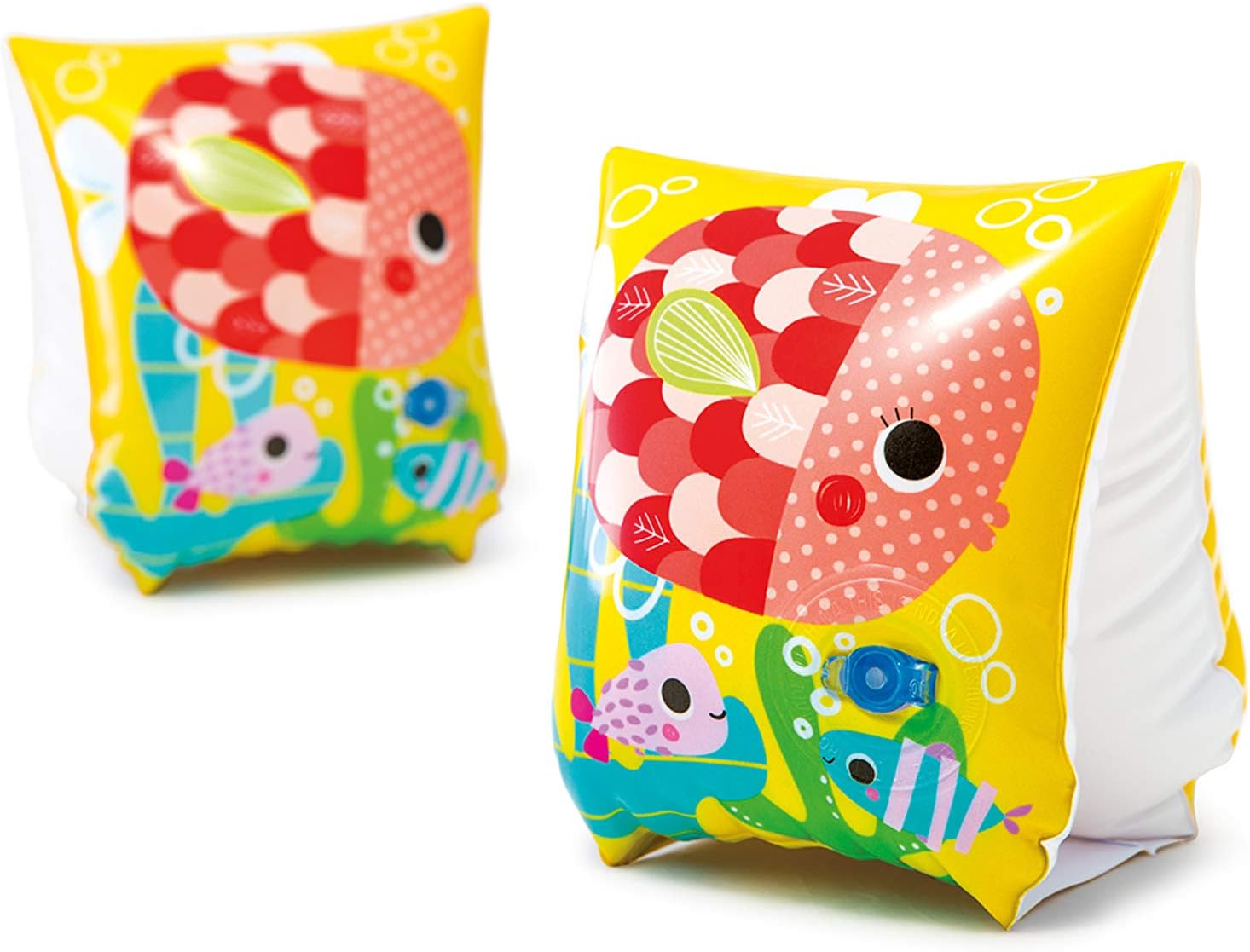 Intex 58652EU Fish Arm Bands - 2 Air Chambers for Safety, Ages 3-6 1