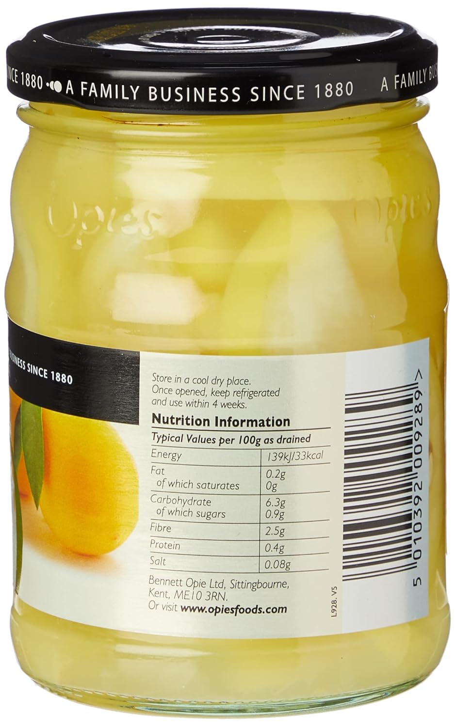 Opies Sliced Lemons - Preserved Lemon Slices in Juice, 350g Jar