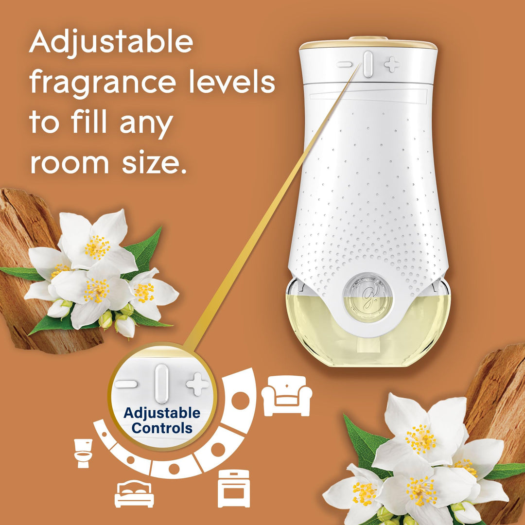Glade - Plug in Air Freshener Refill Electric Scented Oil with Soft Jasmine & Smooth Sandalwood