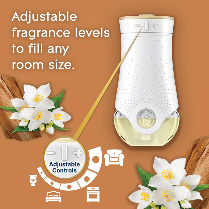 Glade - Plug in Air Freshener Refill Electric Scented Oil with Soft Jasmine & Smooth Sandalwood